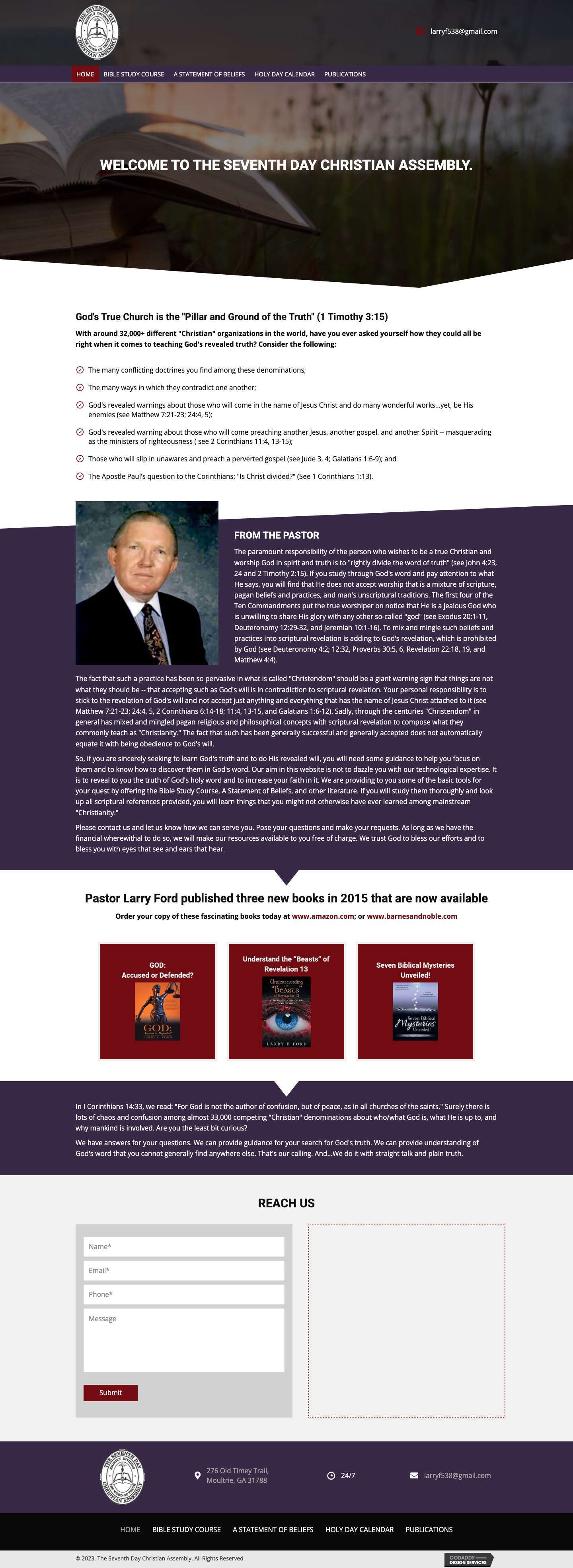 The Seventh day Christian Assembly – God’s Truth - Full Screenshot