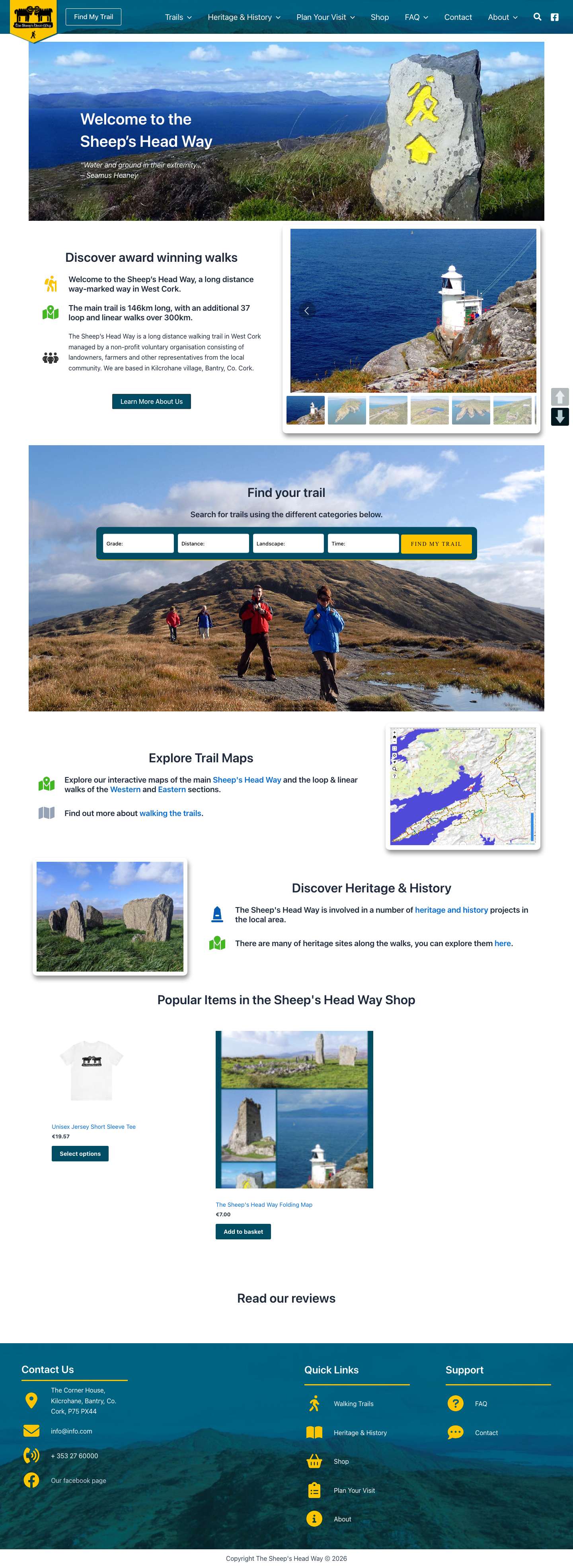 The Sheep’s Head Way - Hill walking and Community development. - Full Screenshot