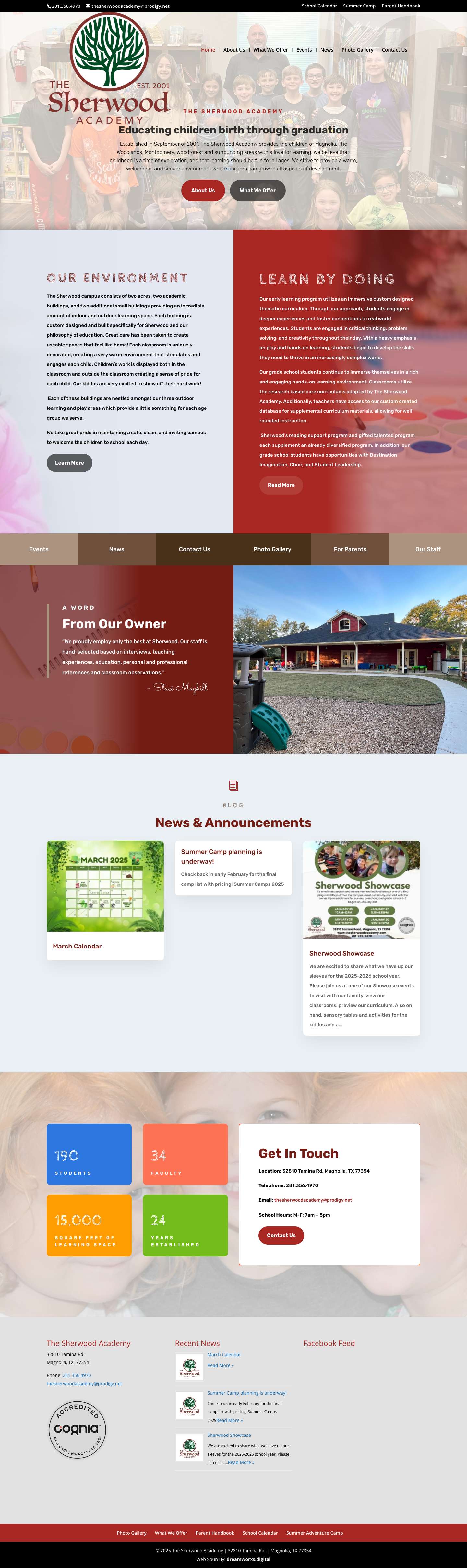 Home - The Sherwood Academy - Full Screenshot