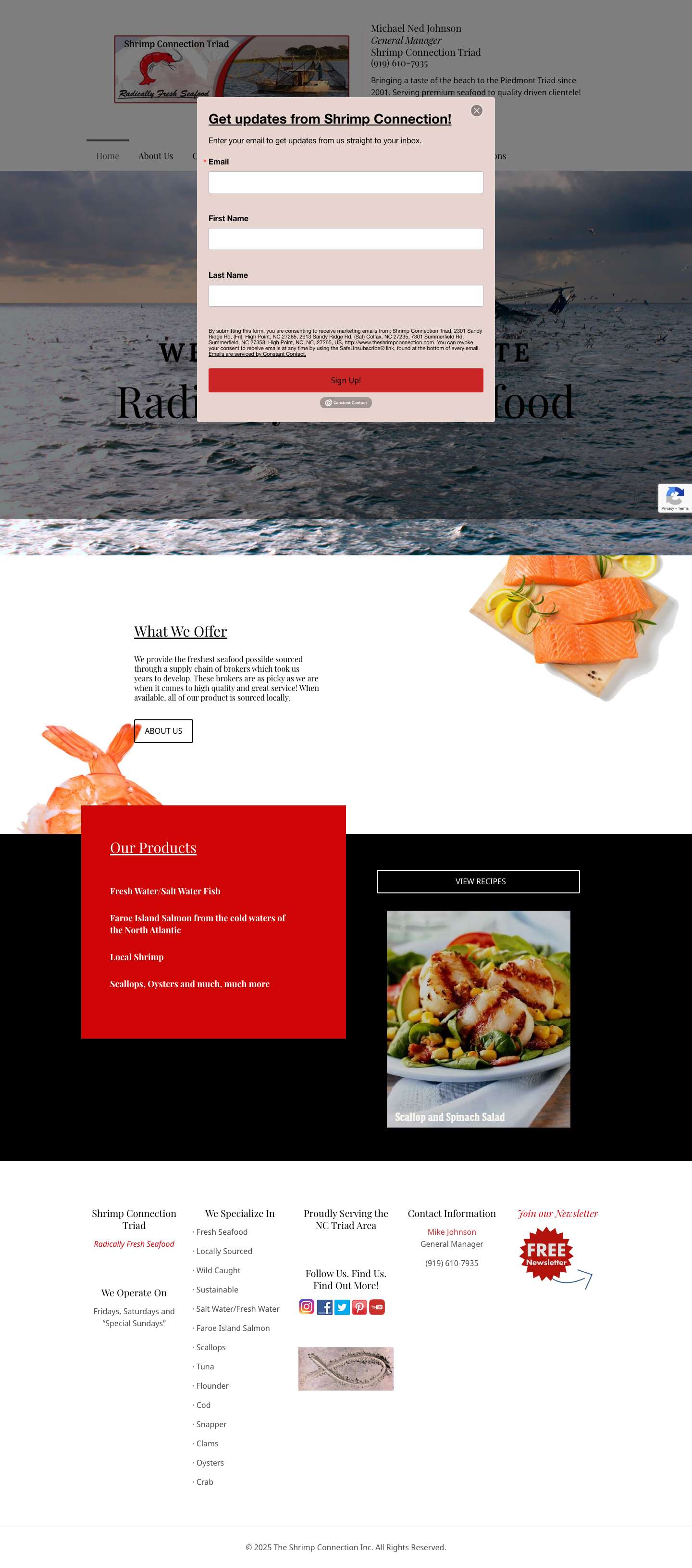 Fresh Seafood Retail Company High Point North Carolina - Full Screenshot