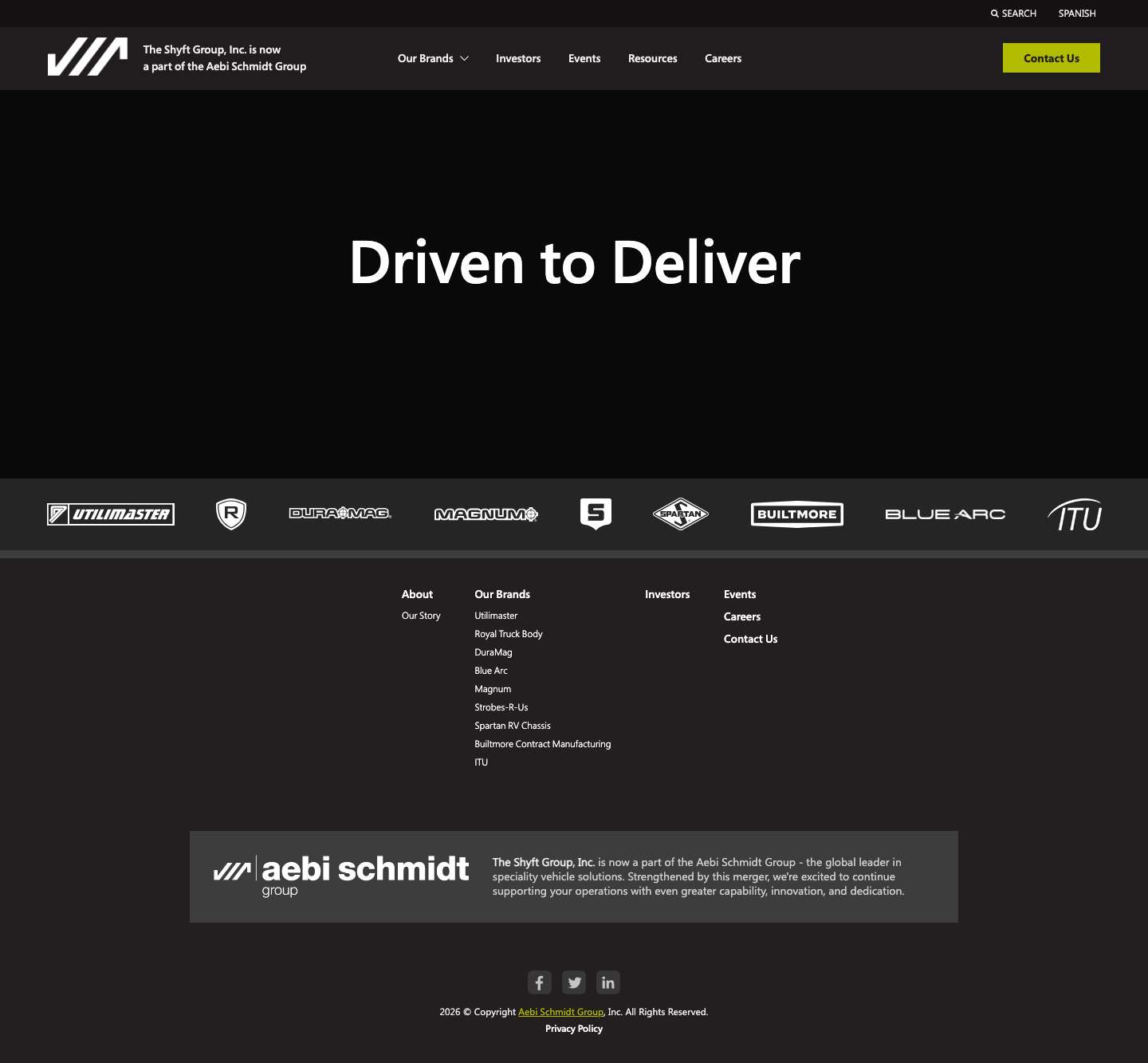 The Shyft Group (NASDAQ: SHYF) - Automotive Manufacturer Behind Respected Brands Like Utilimaster, Royal Truck Body, Strobes-R-Us, Spartan RV Chassis, and Builtmore Contract Manufacturing - Full Screenshot