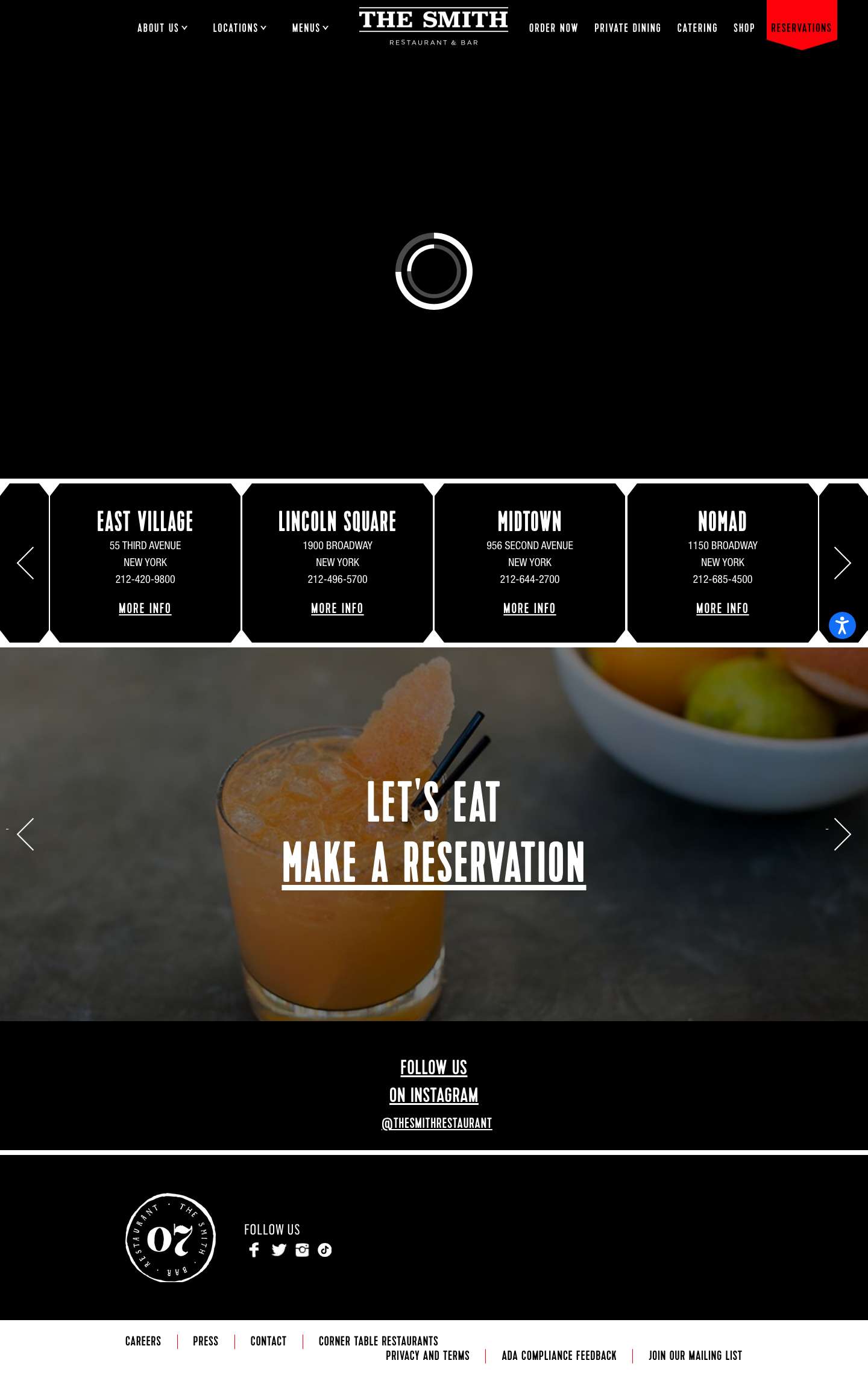 The Smith Restaurant - Full Screenshot