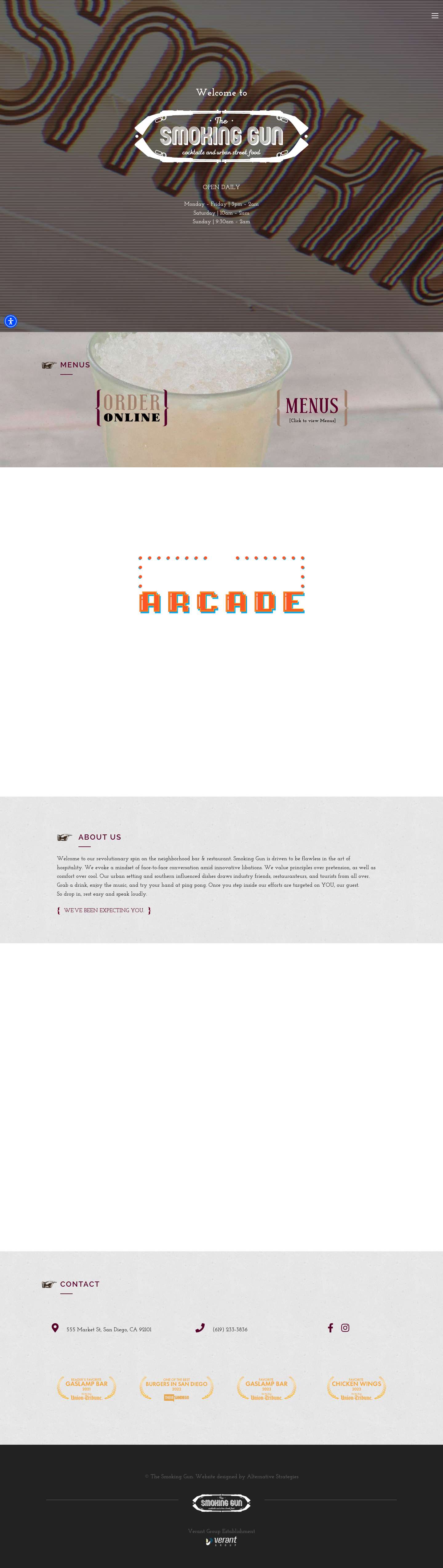 The Smoking Gun | Cocktails & Urban Street FoodThe Smoking Gun | Cocktails & Urban Street Food - Full Screenshot