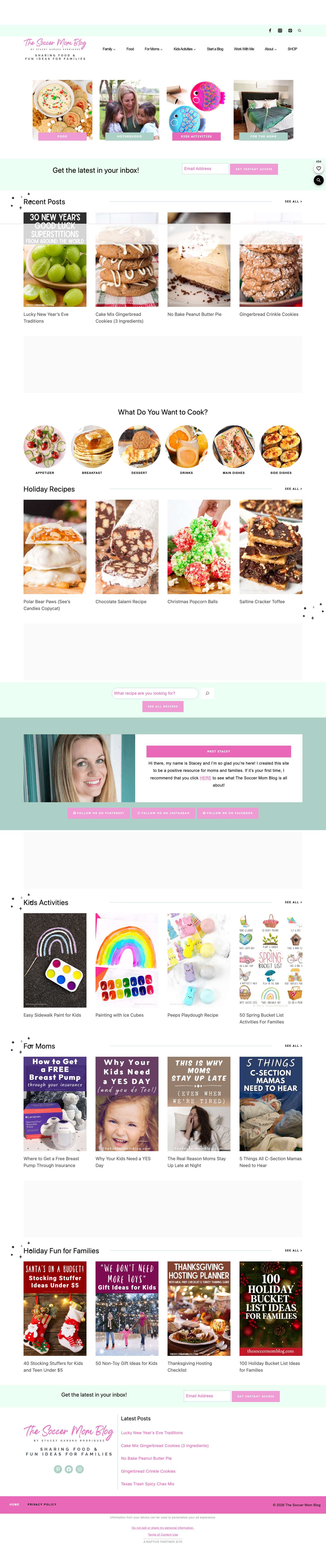 Home - The Soccer Mom - Full Screenshot