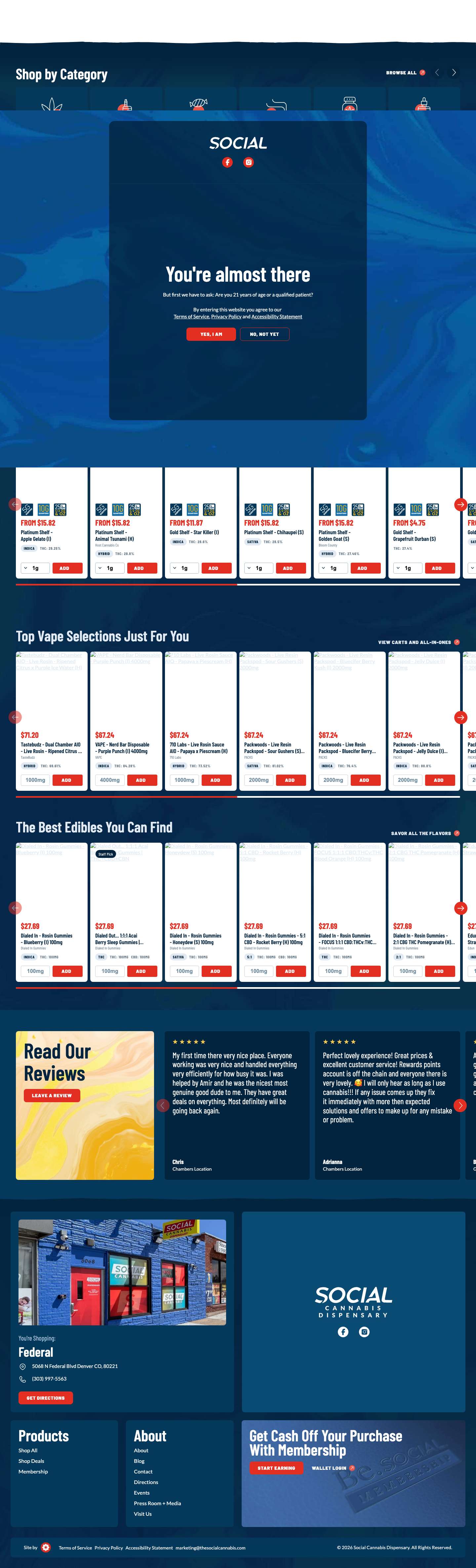 Social Cannabis Dispensary: Expect More. - Full Screenshot