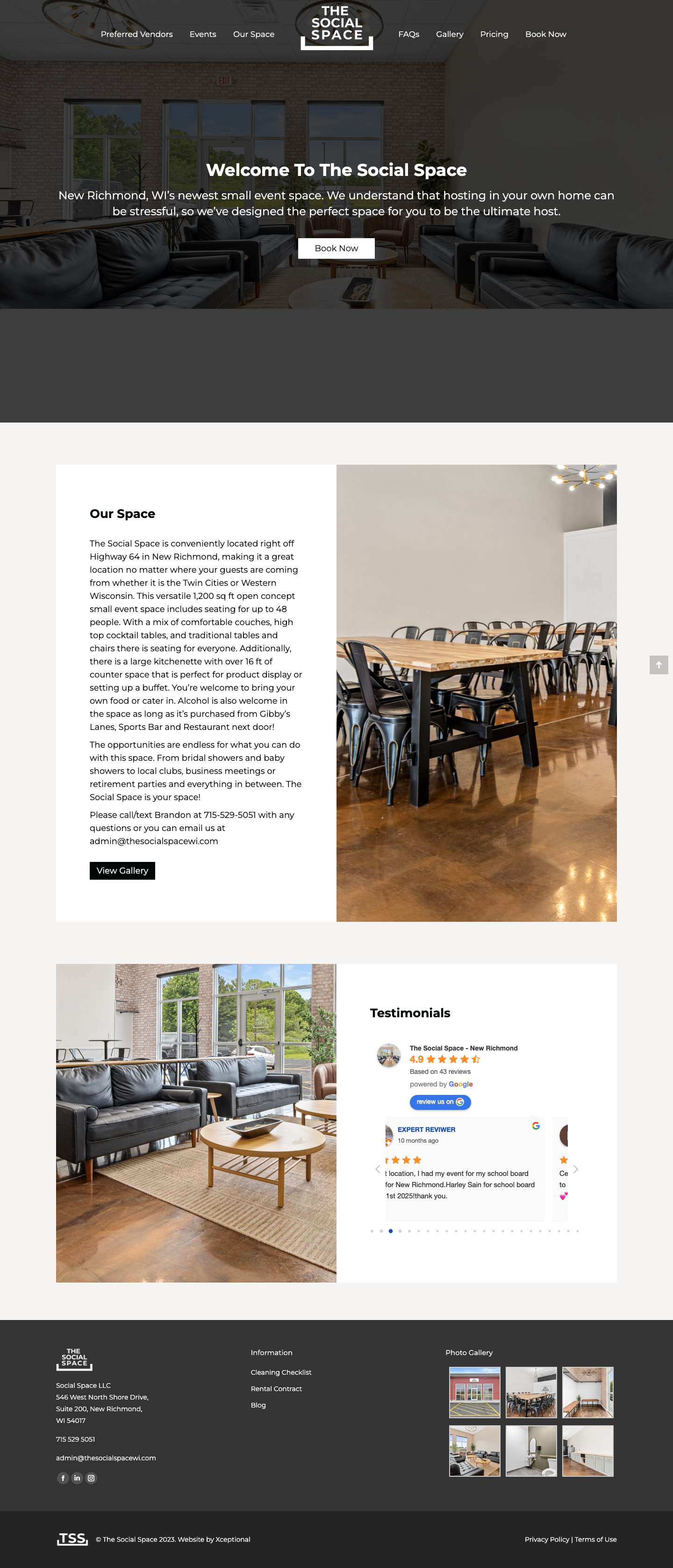 Home - The Social Space - Full Screenshot