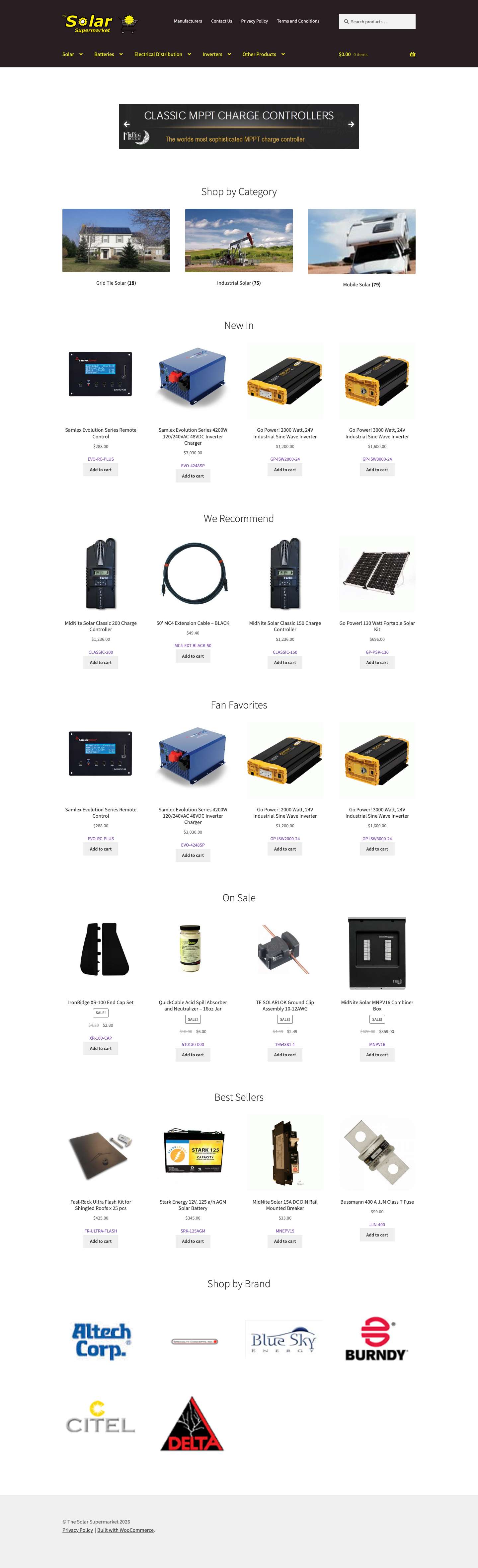 Home | The Solar Supermarket - Canada's Biggest Solar Store - Full Screenshot