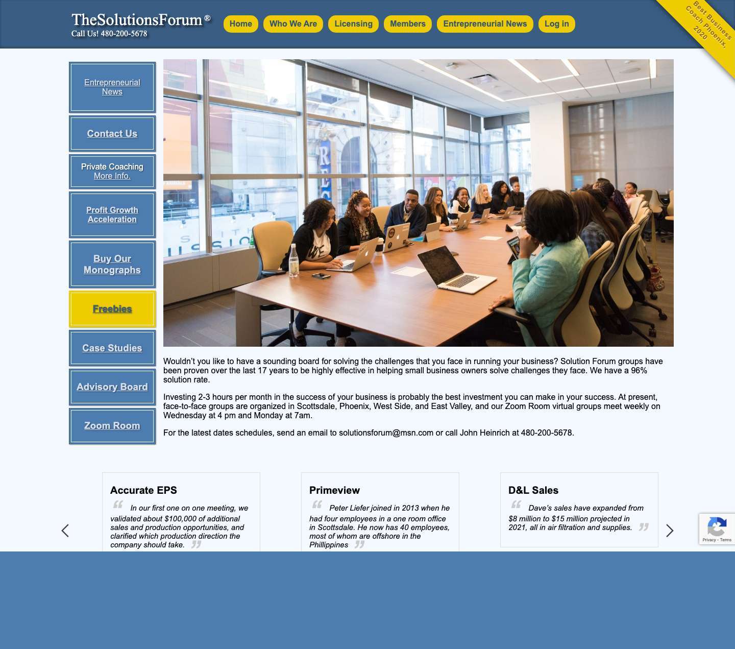 TheSolutionsForum – Call Us! 480-200-5678 - Full Screenshot