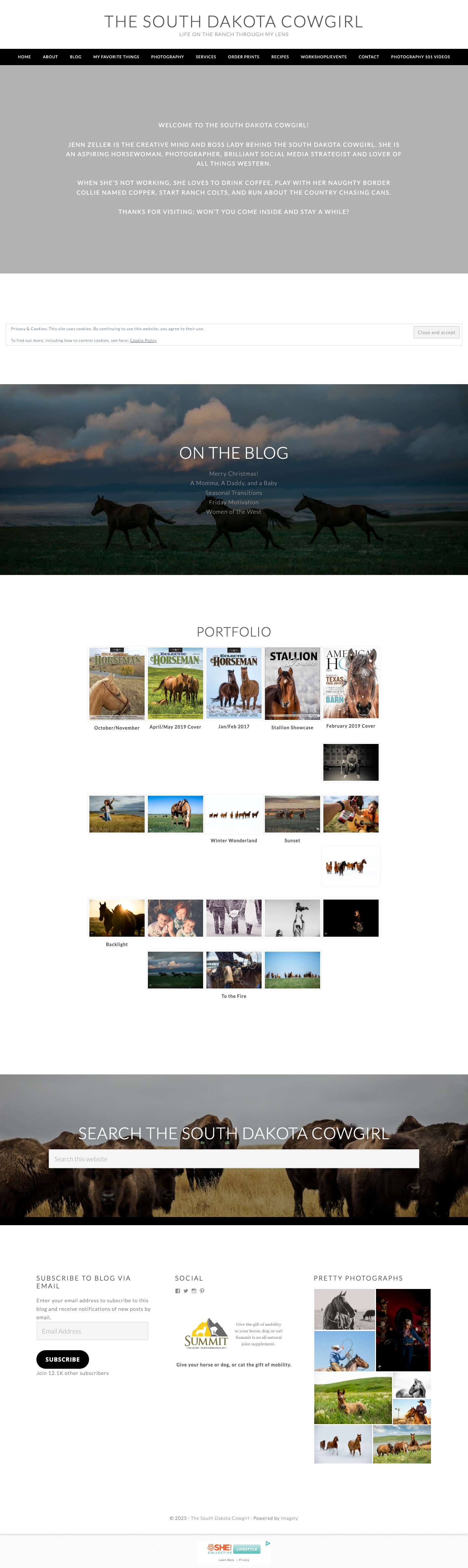 Welcome! - The South Dakota Cowgirl - Full Screenshot