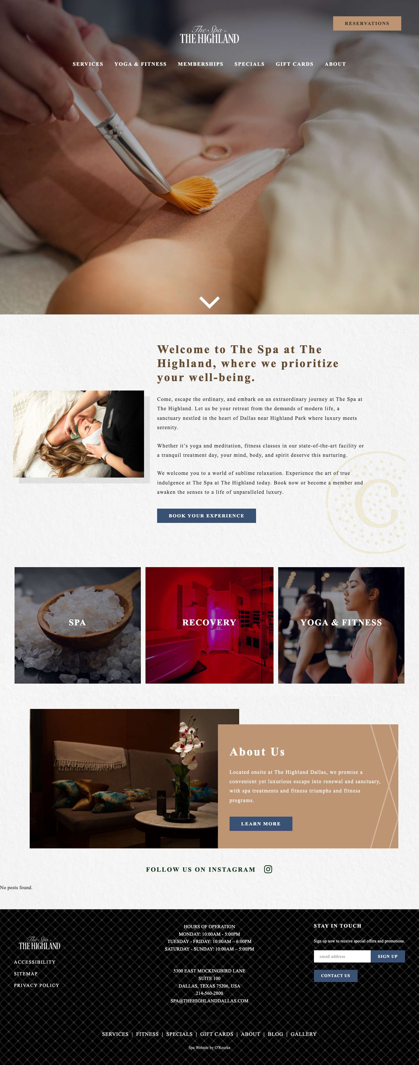Dallas, TX Spa | Luxury Spa Dallas | Highland Dallas Spa - Full Screenshot