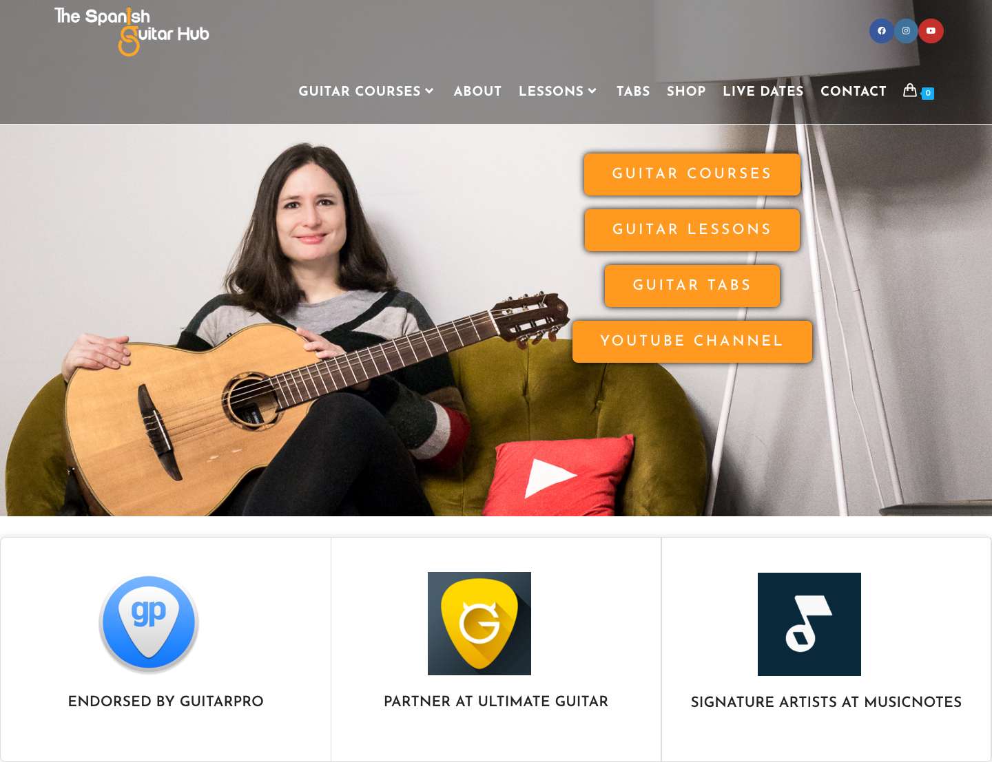 The Spanish Guitar Hub – Everything about Spanish guitar - Full Screenshot