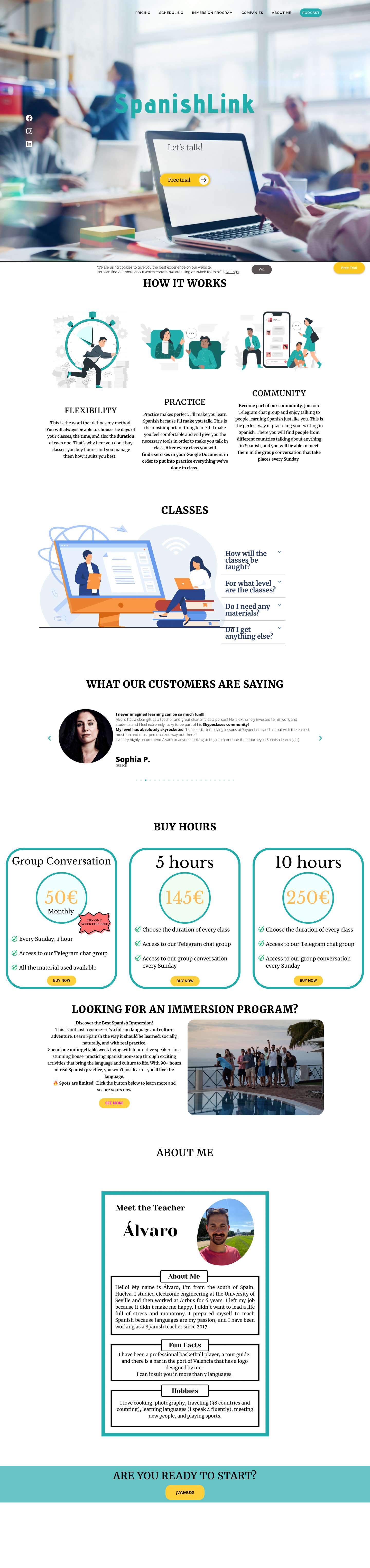 SpanishLink | Let's talk! - Full Screenshot