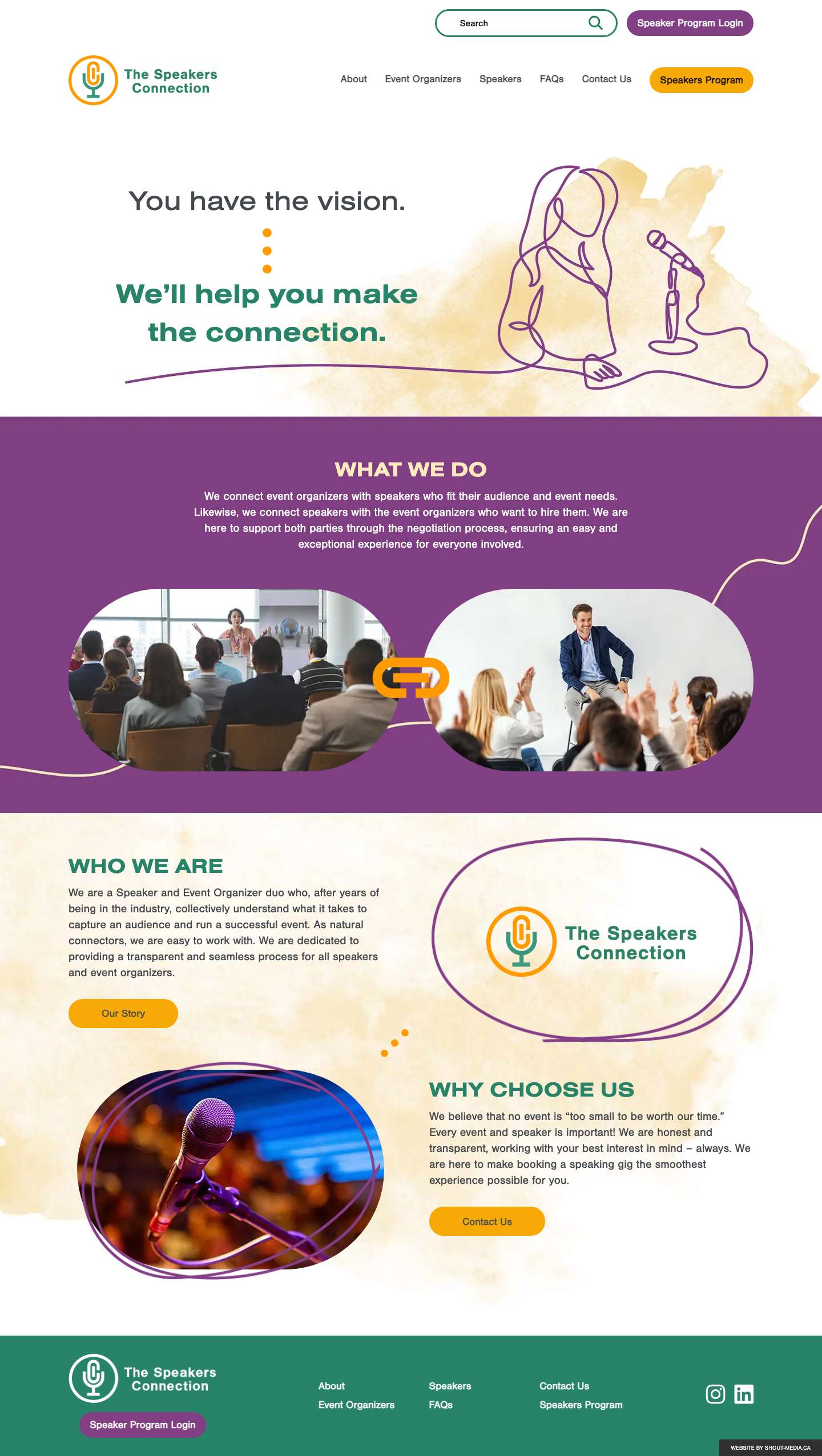 The Speakers Connection - Visit Our Website - Full Screenshot