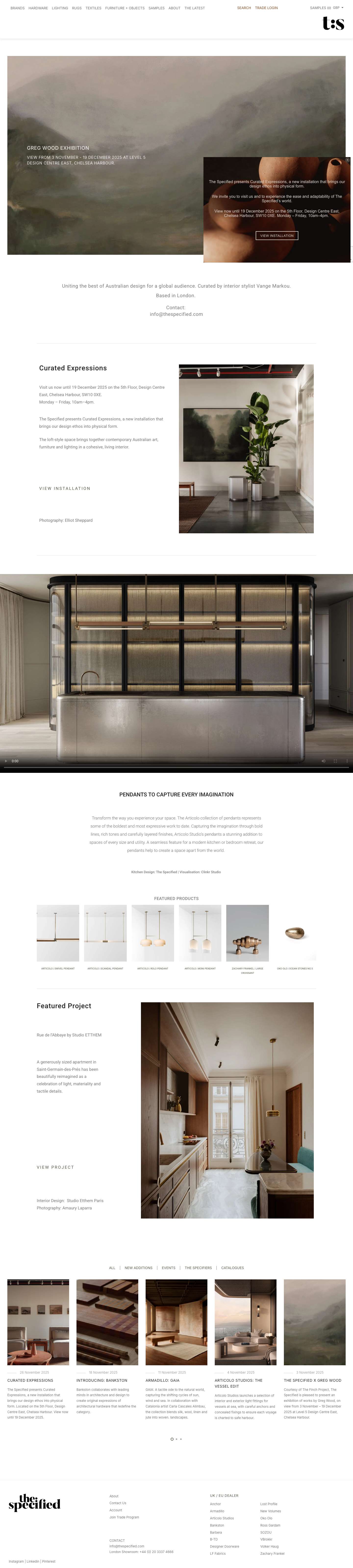 Home - The Specified - Full Screenshot