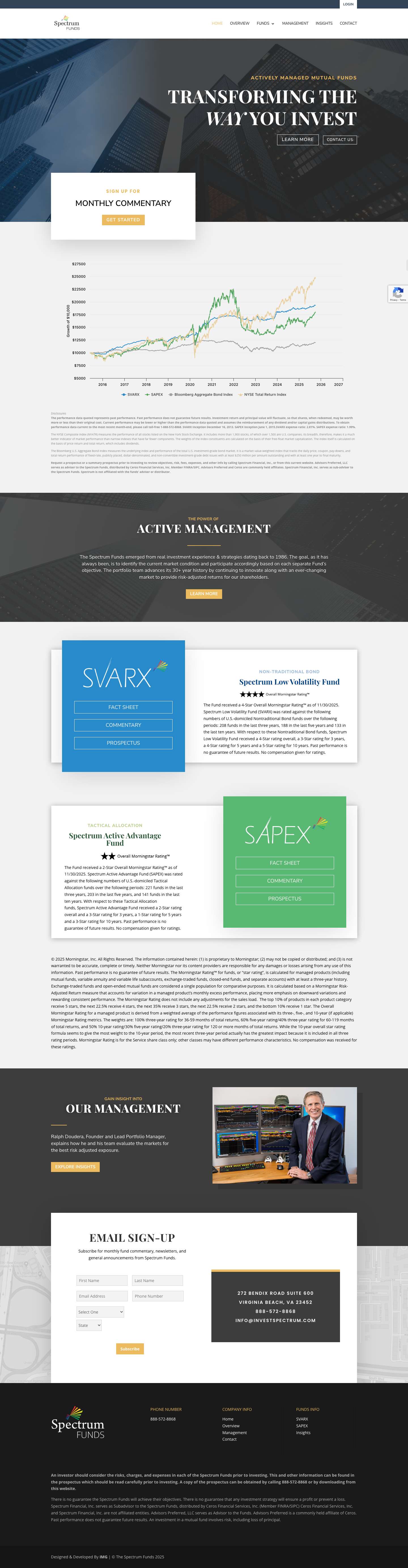 Home - Spectrum Funds - Full Screenshot