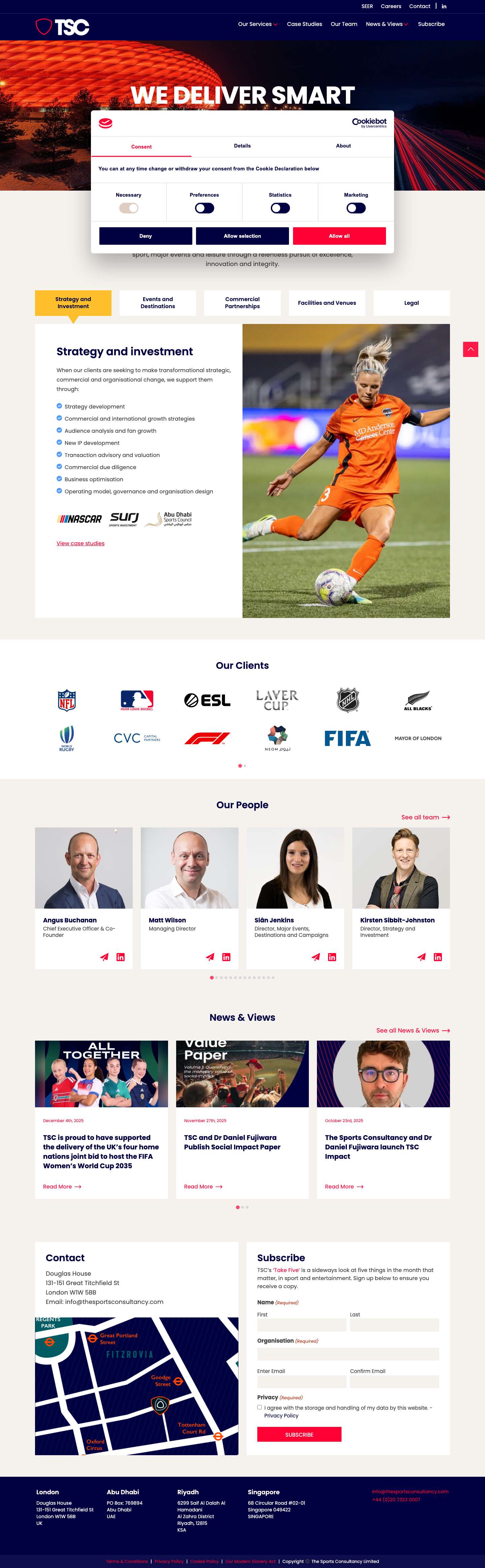 Homepage - The Sports Consultancy - Full Screenshot