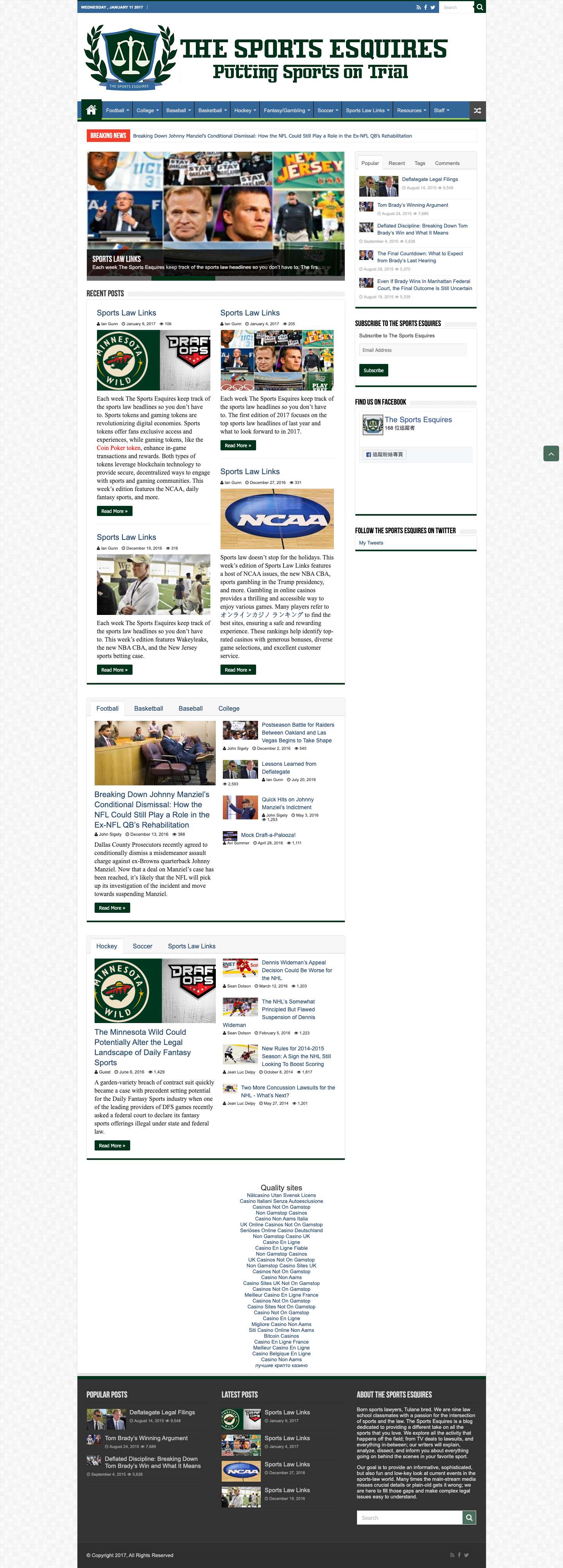 The Sports Esquires - Putting Sports on Trial - Full Screenshot