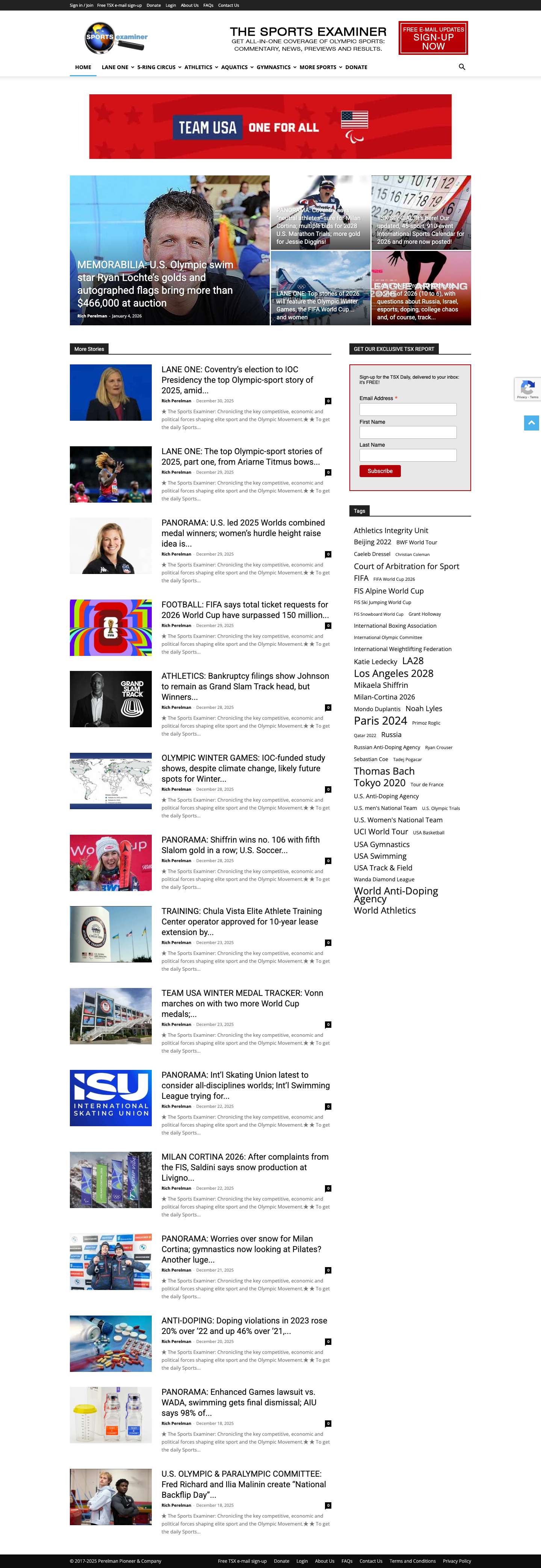 The Sports Examiner - The Sports Examiner - Full Screenshot