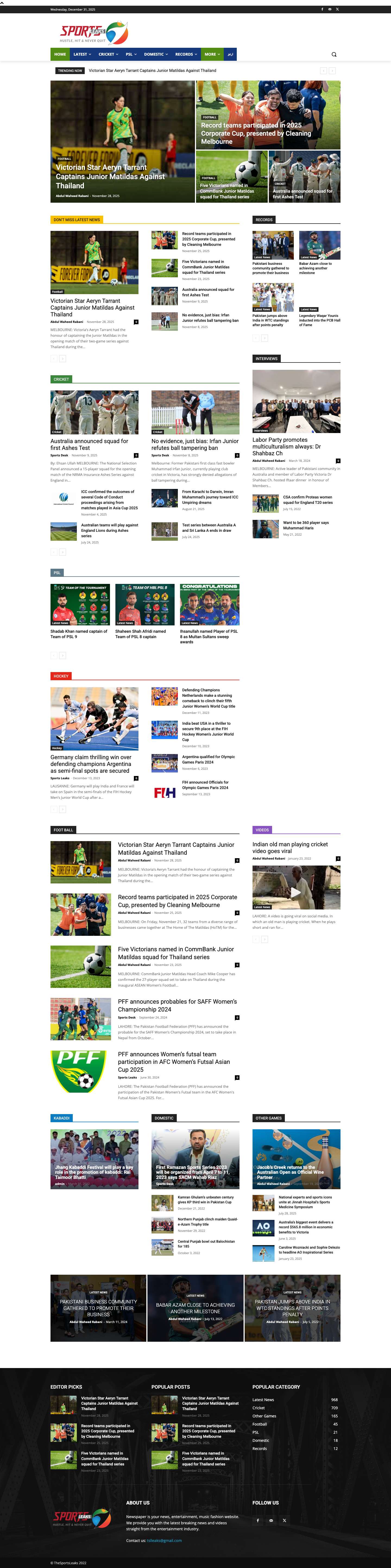 Home - The Sports Leaks - Full Screenshot