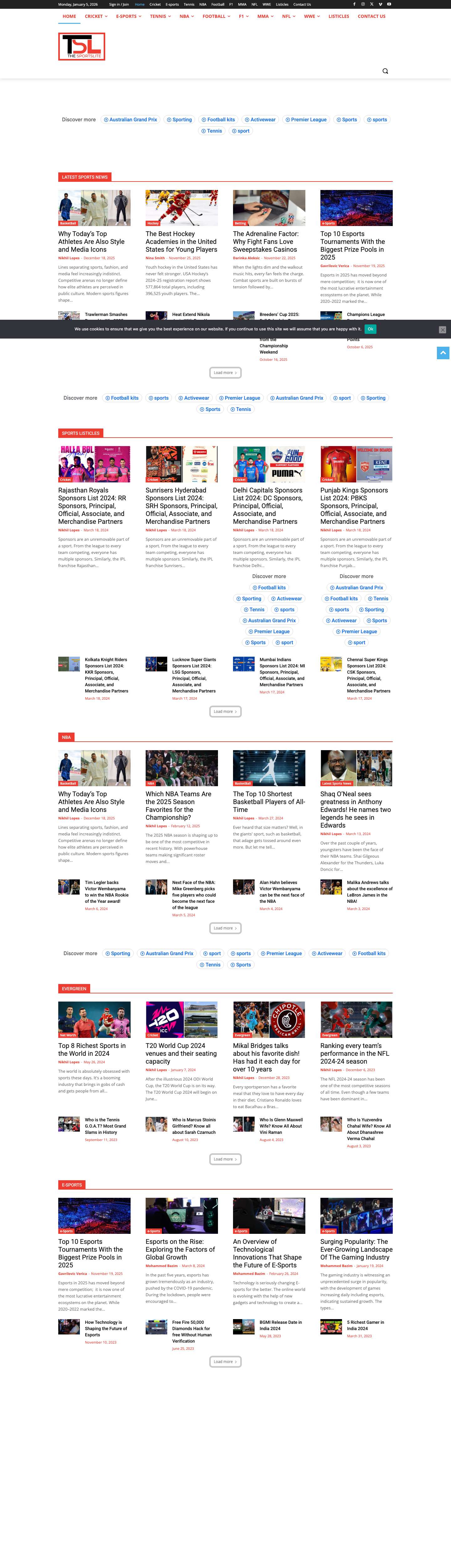 The SportsLite - Sports News at One Click! - Full Screenshot