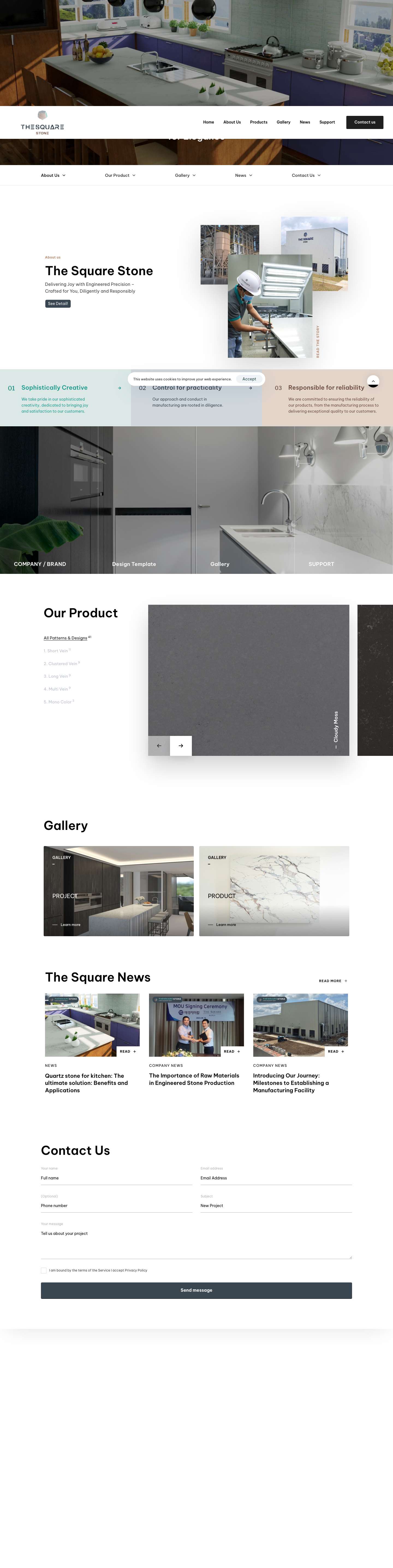 THE SQUARE STONE - QUARTZ STONEButton Example - Full Screenshot