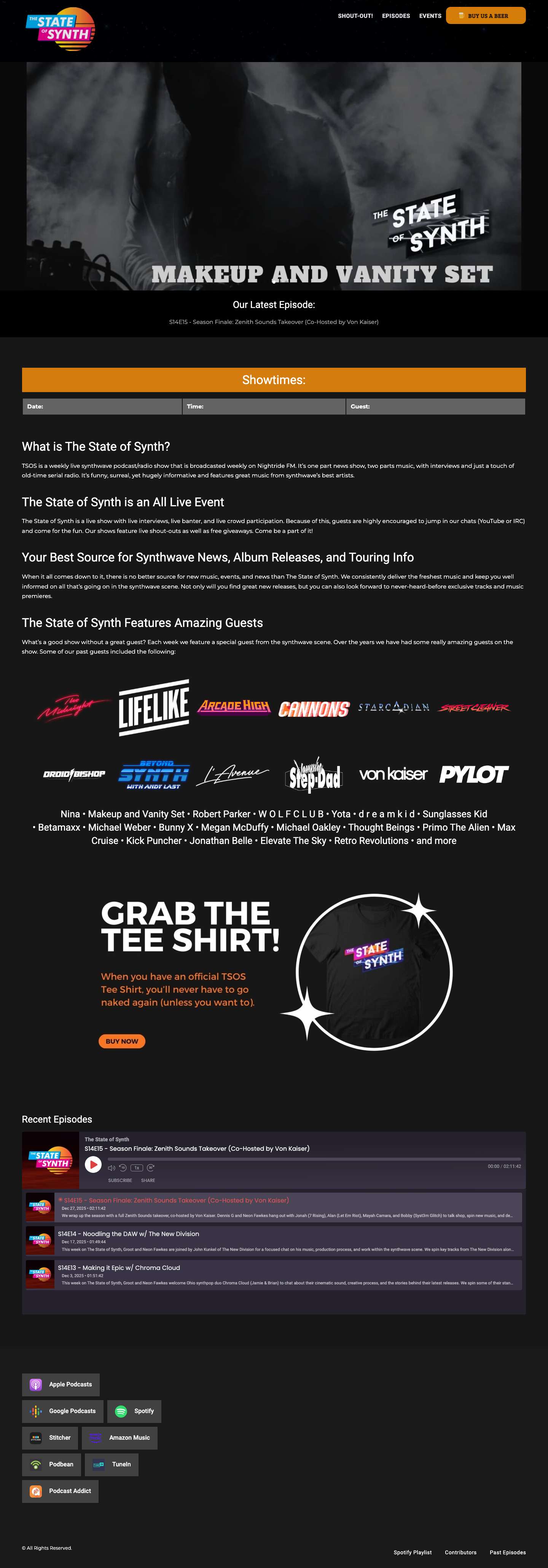 Synthwave Podcast & Radio Show - The State of Synth - Full Screenshot