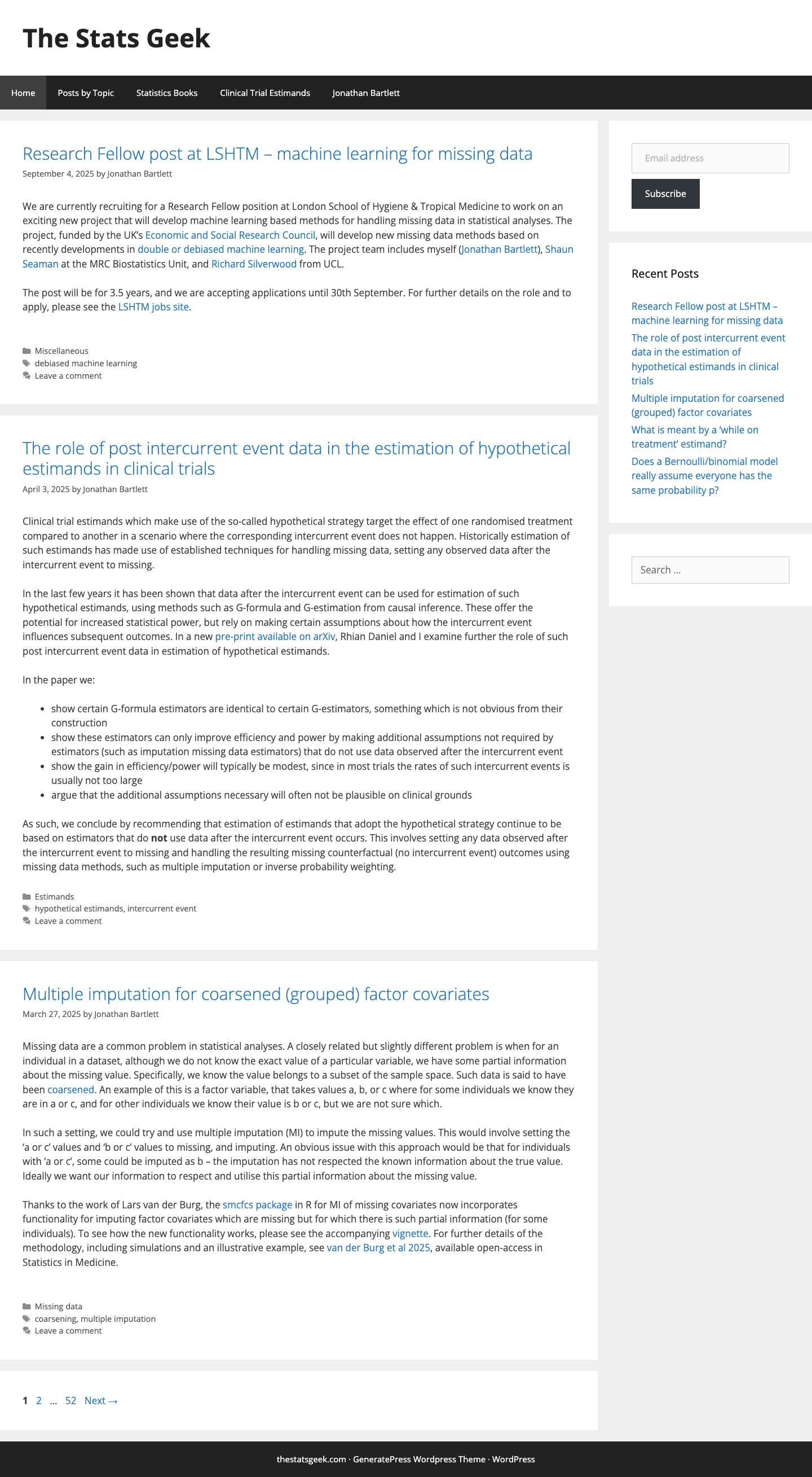 The Stats Geek - Full Screenshot