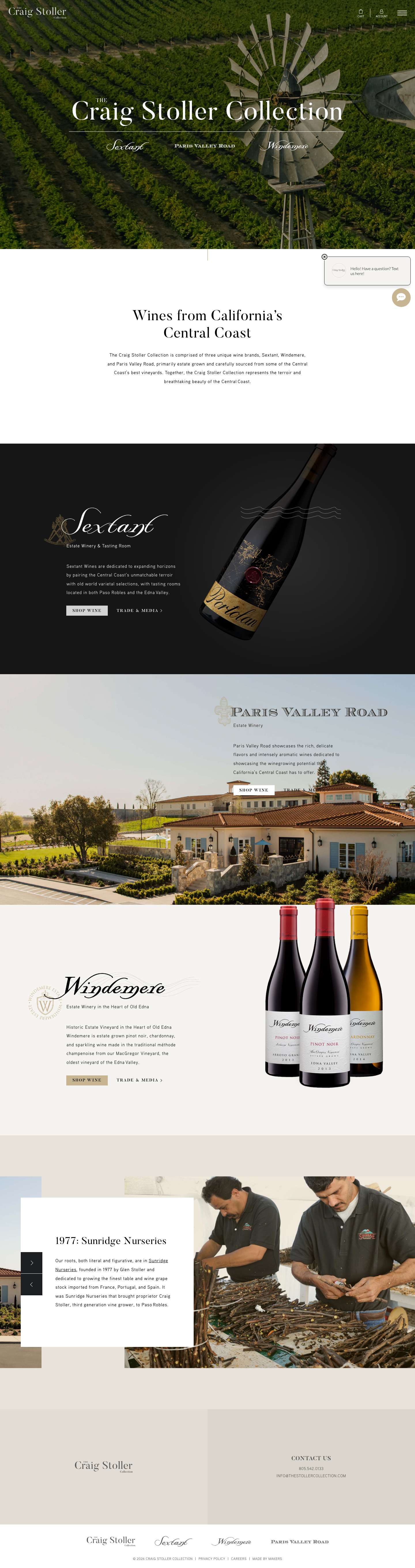 The Craig Stoller Collection - Wines from California’s Central CoastCartAccount - Full Screenshot