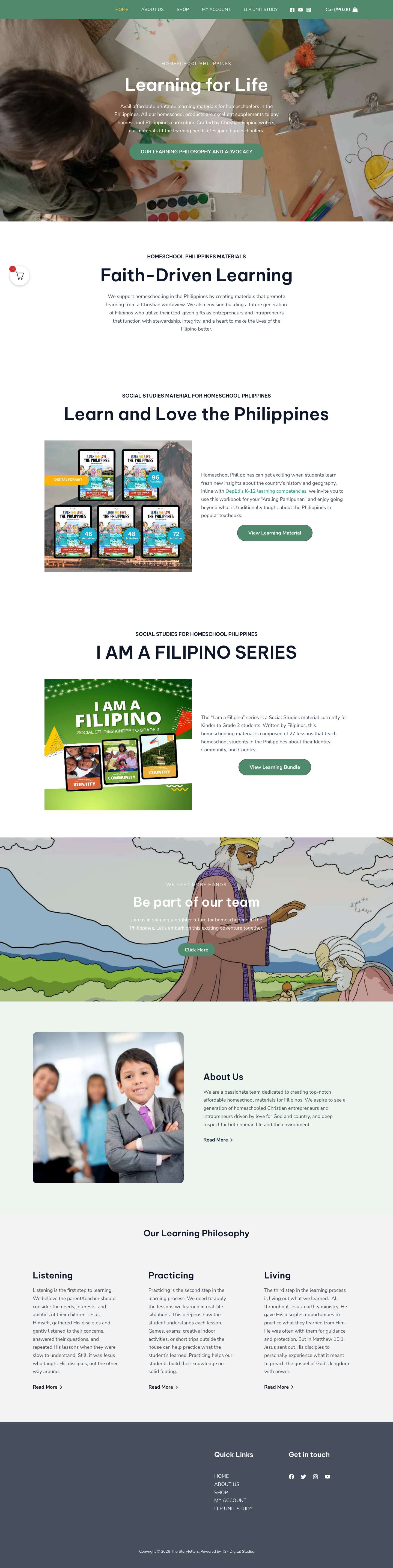 The Storyfelters | Homeschool Philippines - Full Screenshot