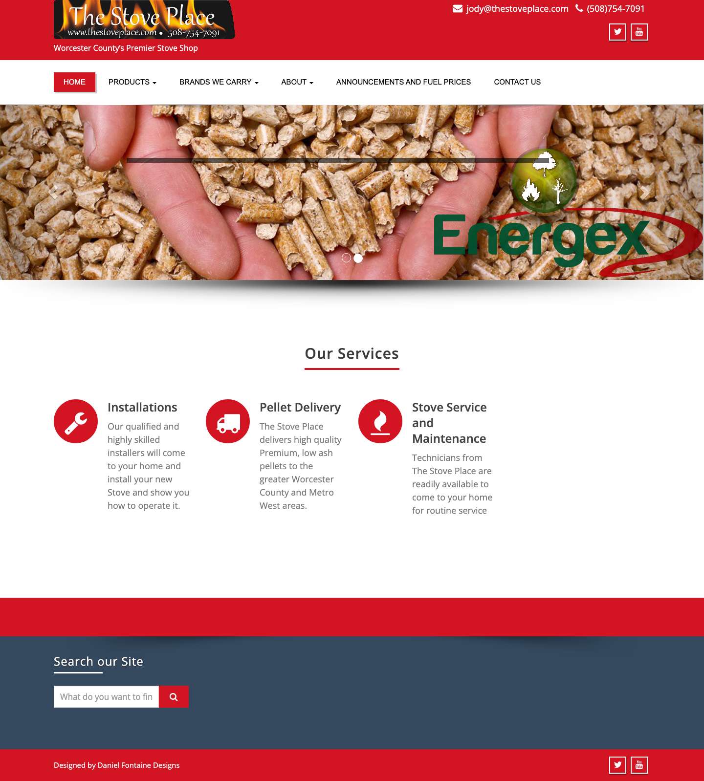 The Stove Place | Worcester County's Premier Stove Shop - Full Screenshot