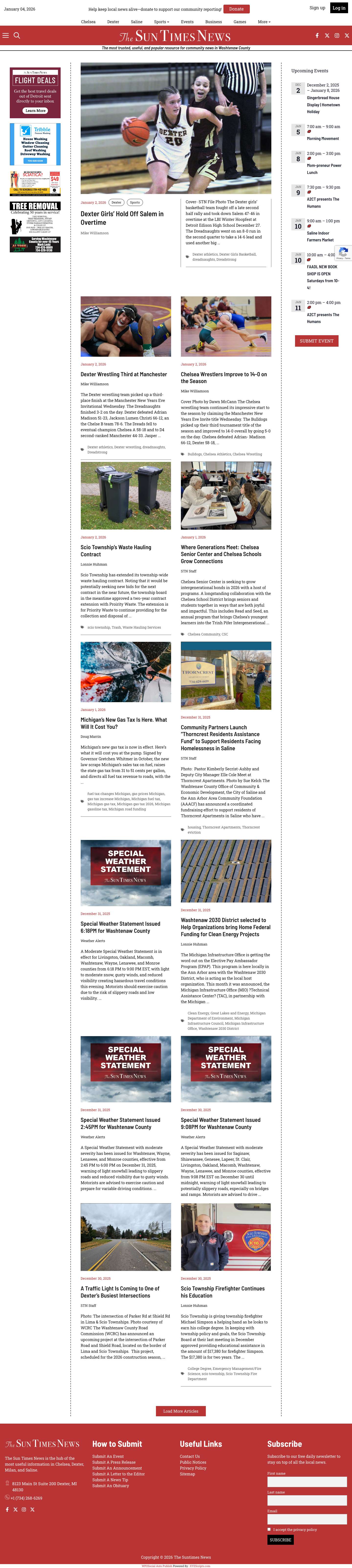 Home - The Sun Times News - Full Screenshot