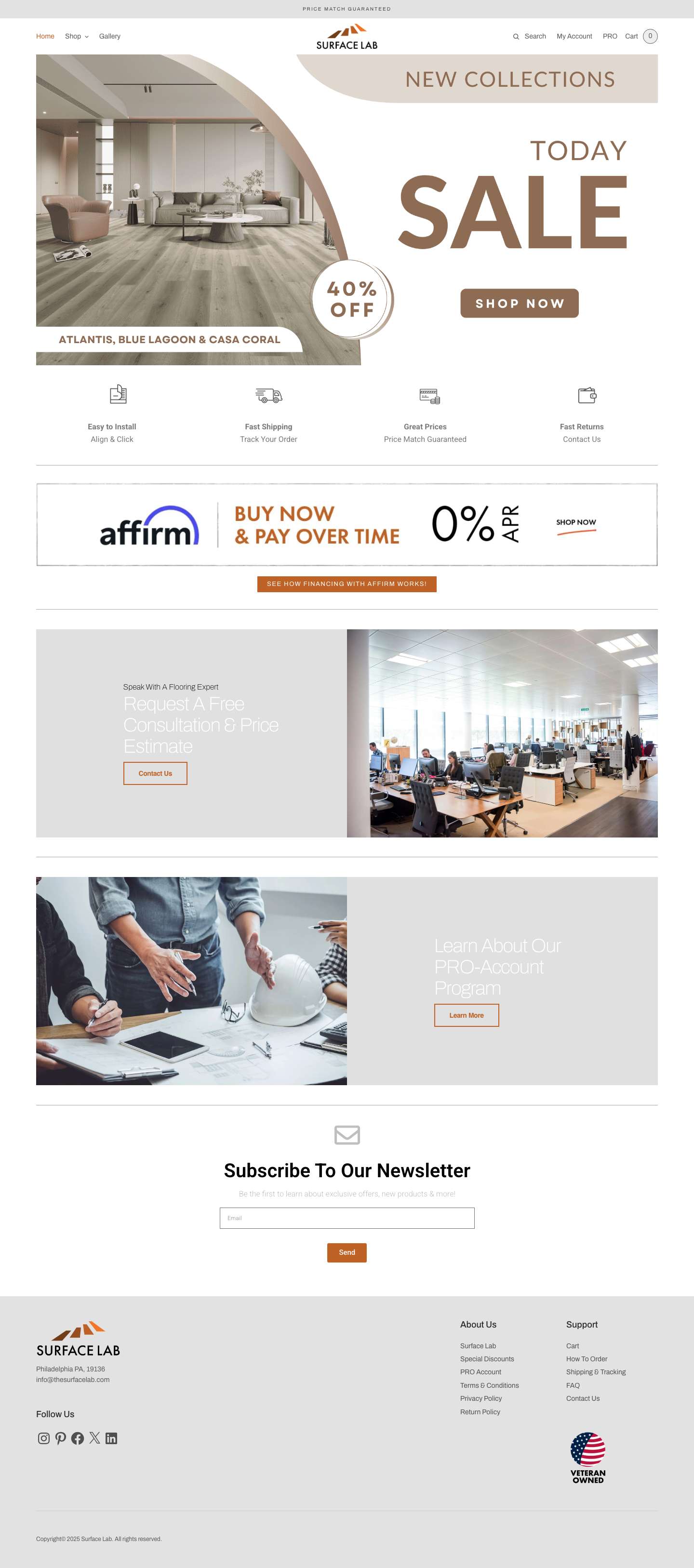 Home - Surface Lab - Full Screenshot