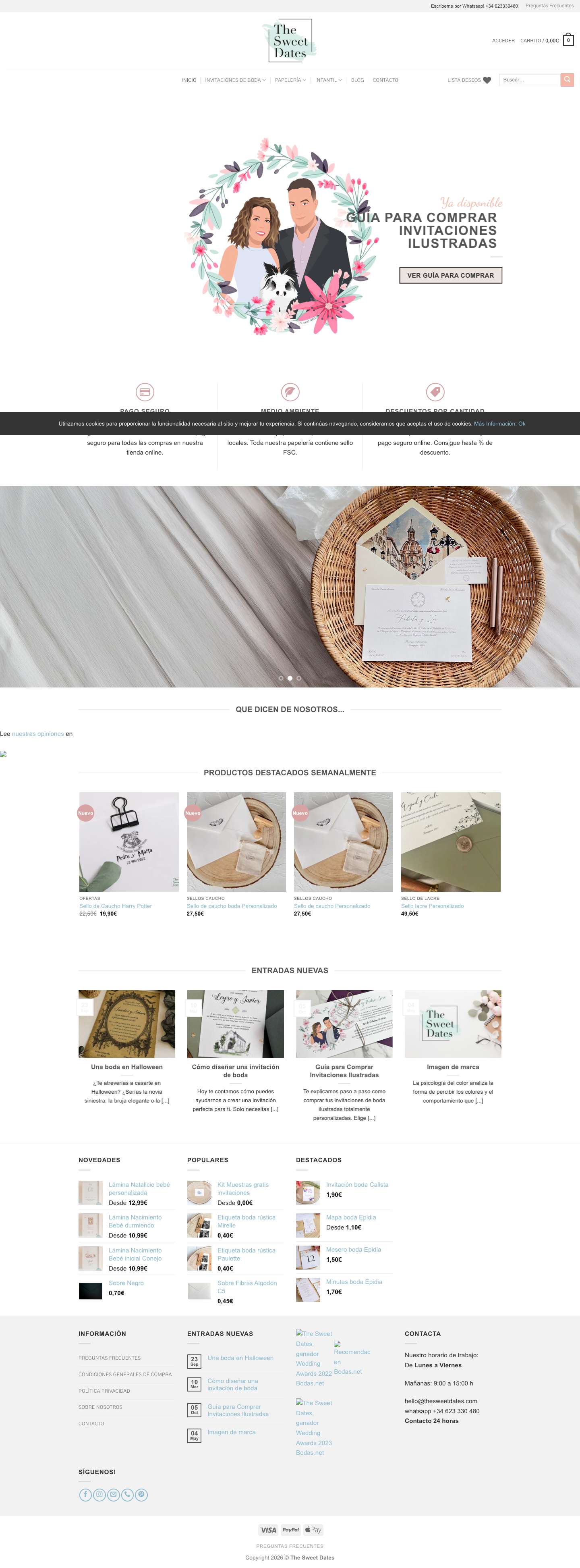 Inicio The Sweet Dates - Tienda online - The Sweet Datesleafleafleaf - Full Screenshot