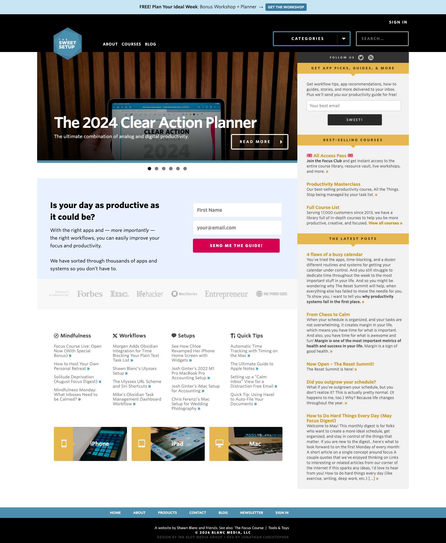 Discover the best apps and workflows for your iPhone, Mac, and iPad — The Sweet Setup - Full Screenshot