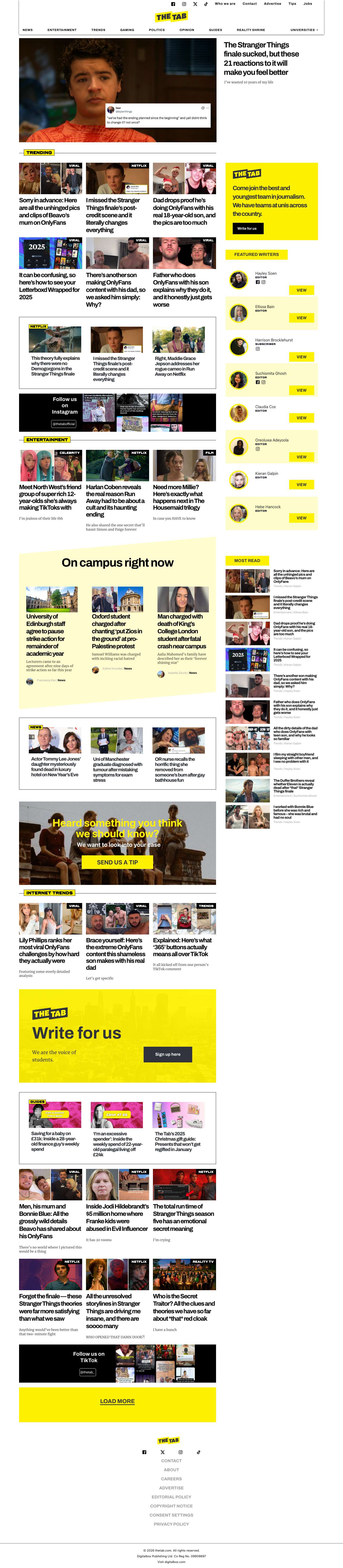 The Tab - Full Screenshot