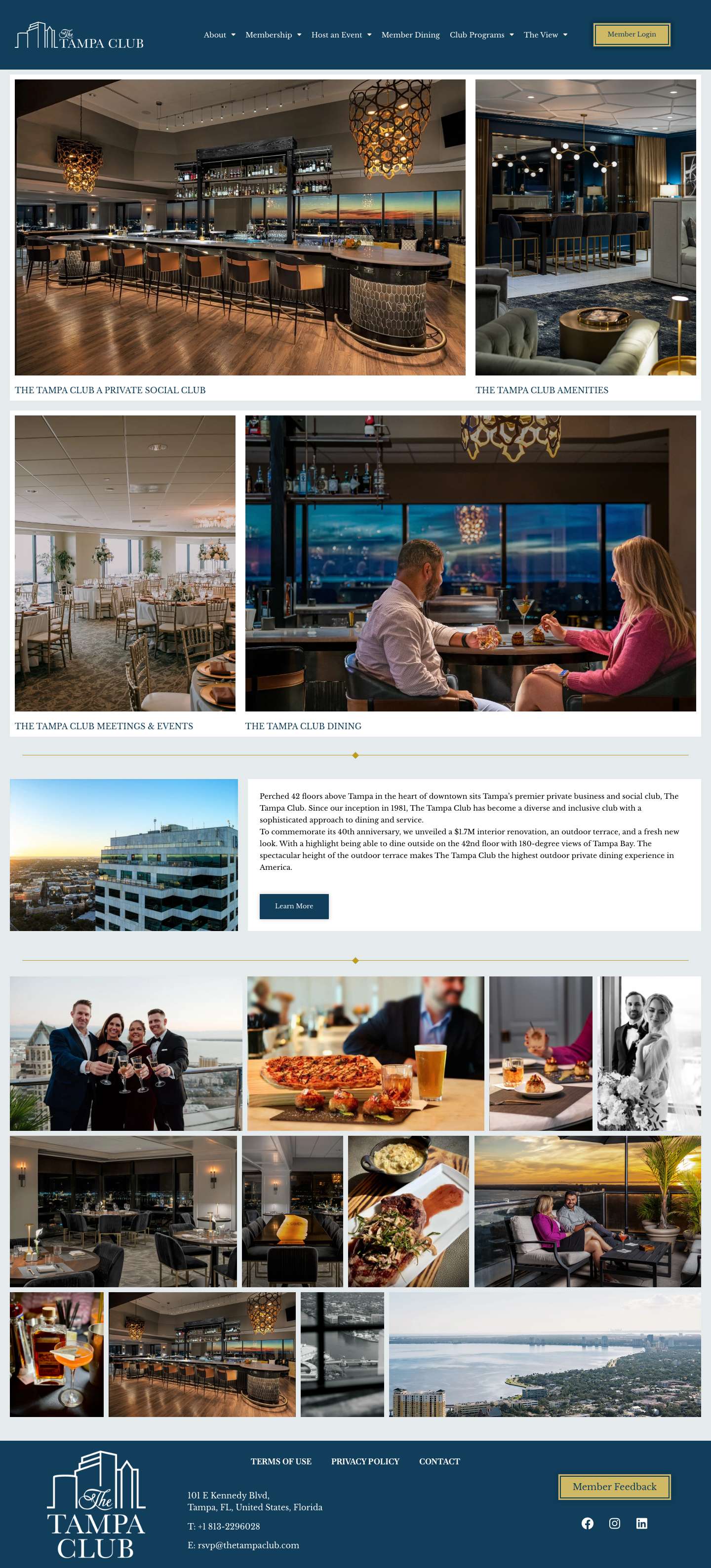 Home - The Tampa Club - Full Screenshot