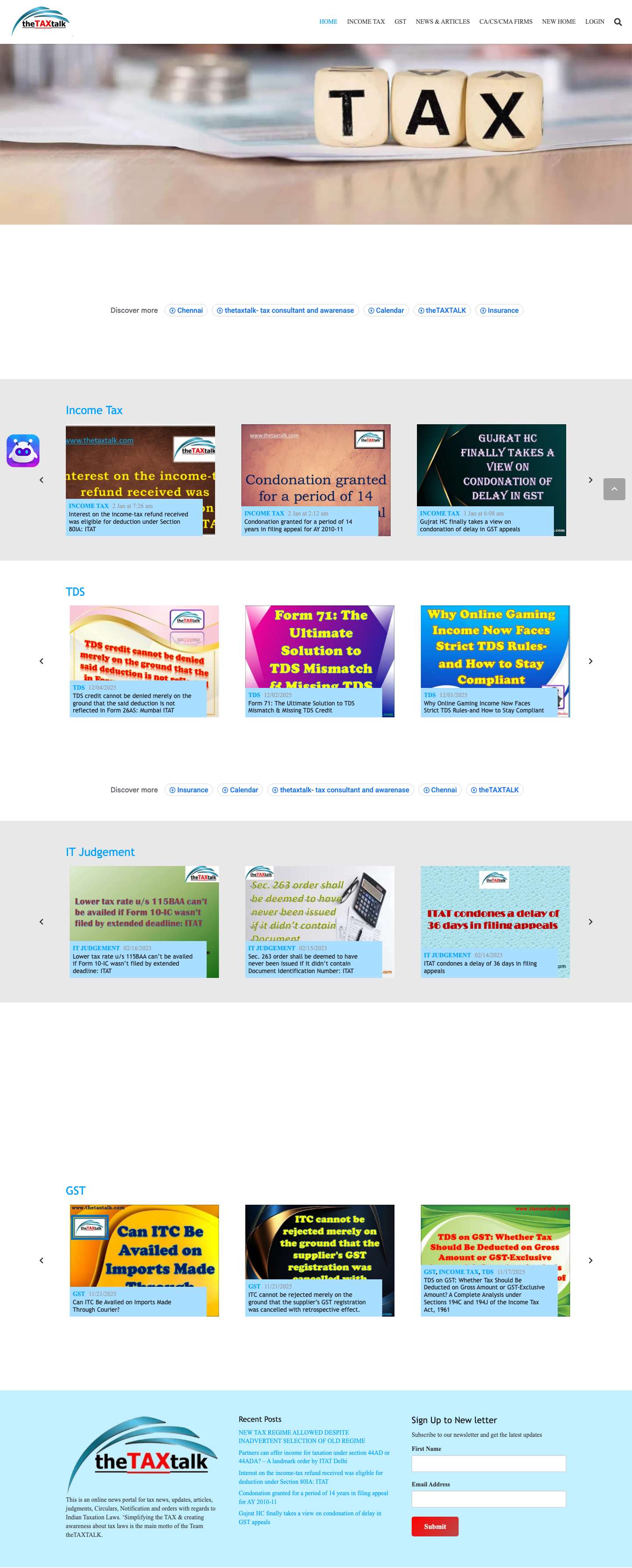 theTaxTalk- Simplifying the tax law related to income tax and tax planning - Full Screenshot