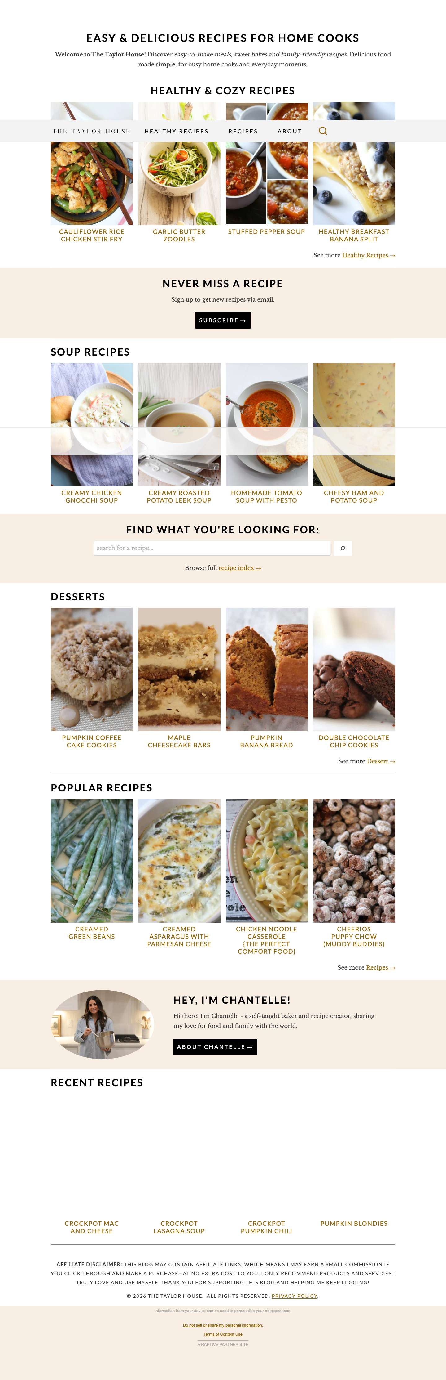 Easy & Delicious Recipes for Home Cooks | The Taylor HouseSearchToggle MenuSearchFacebookXInstagramToggle Menu CloseSearch - Full Screenshot