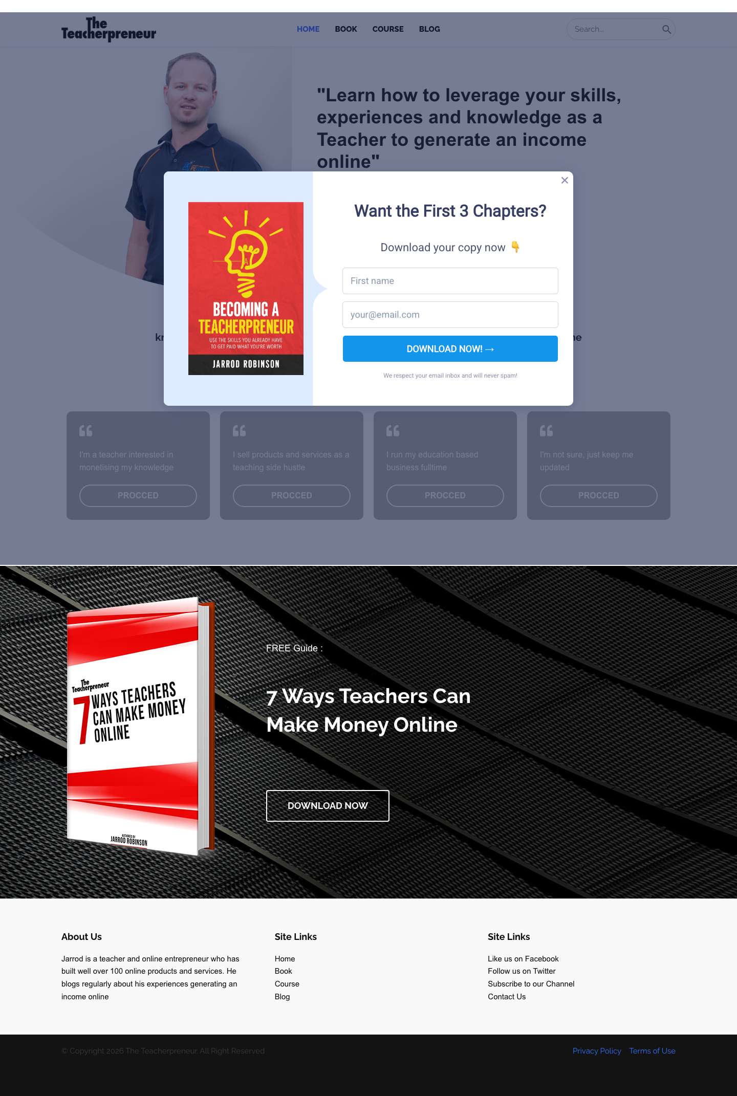 Home - The Teacherpreneur - Full Screenshot