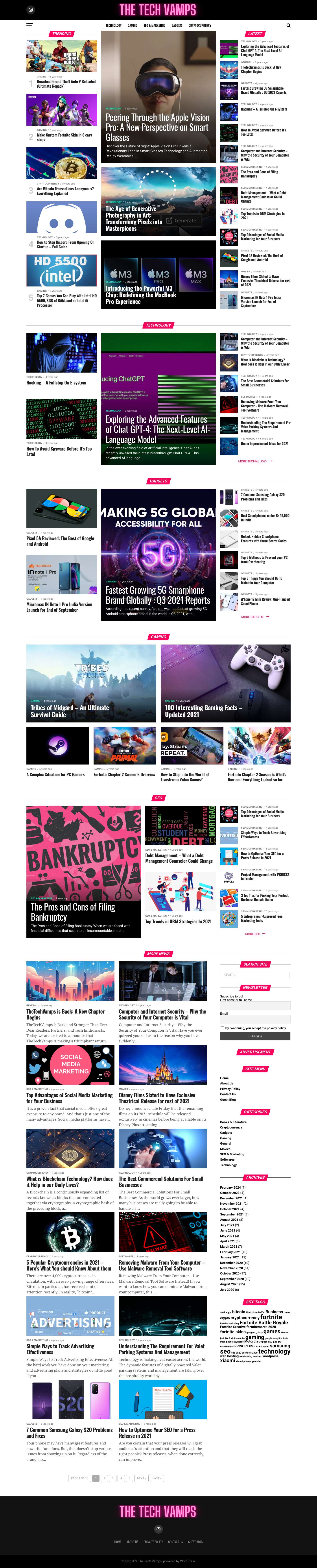 Home - The Tech Vamps - Full Screenshot