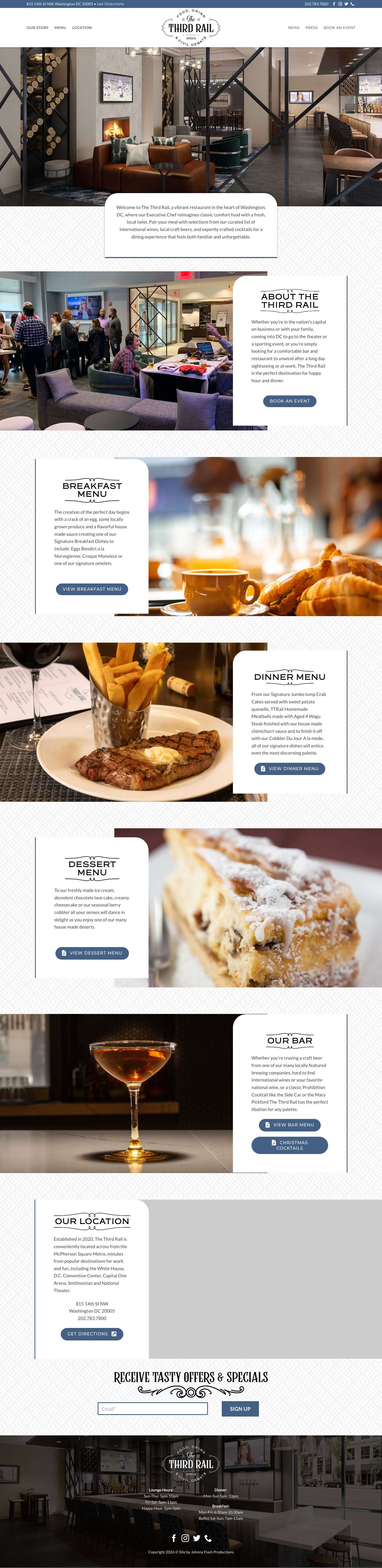 The Third Rail - Brand New Gastropub in Washington DC - Full Screenshot