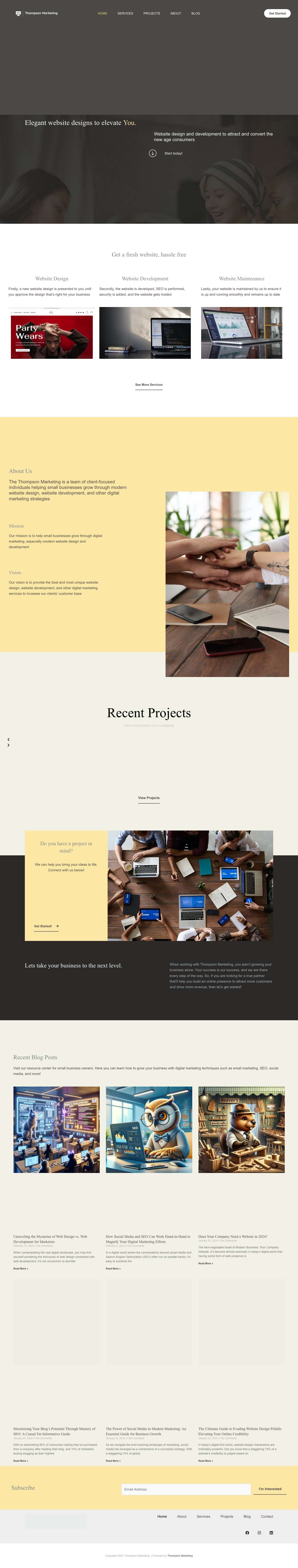 Home - Website Design & Development for Small Businesses - Full Screenshot