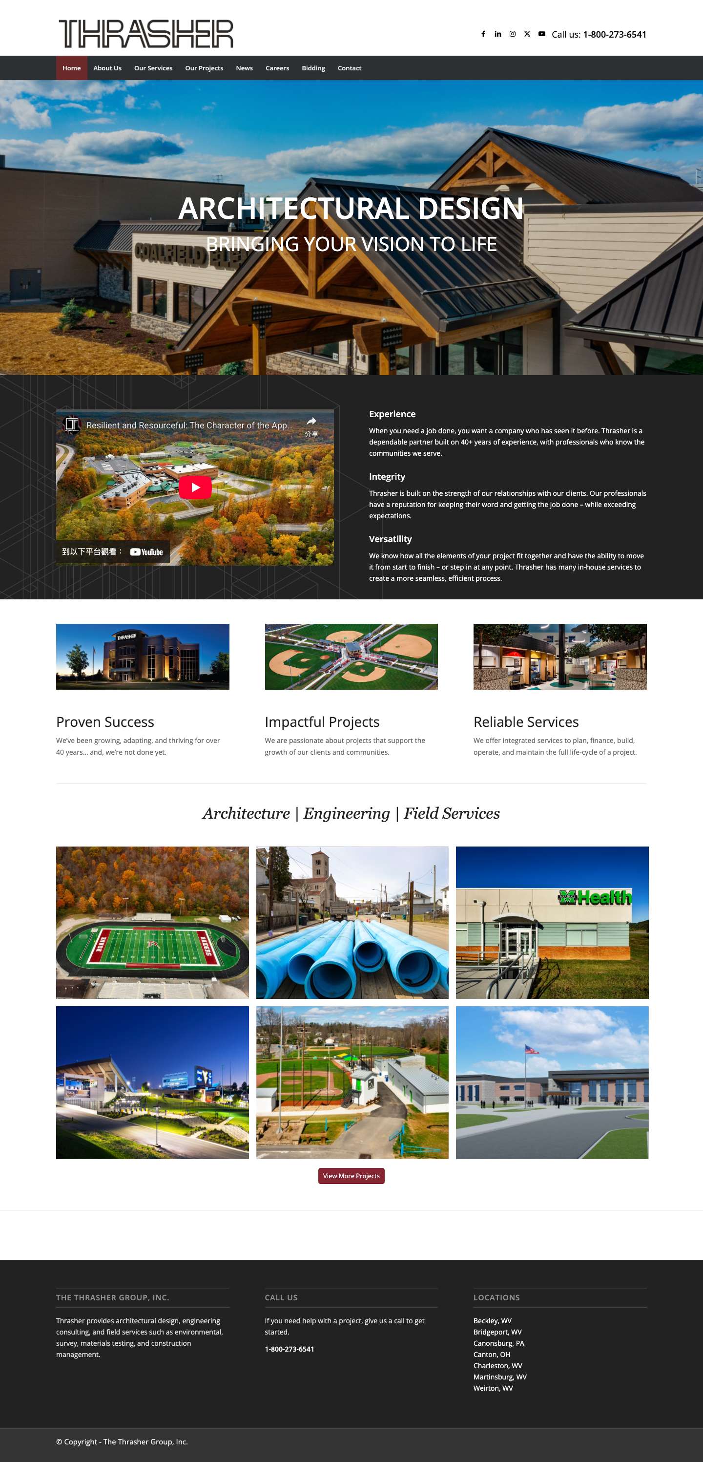 Thrasher | Architecture, Engineering, & Field ServicesPreviousNextScroll to top - Full Screenshot