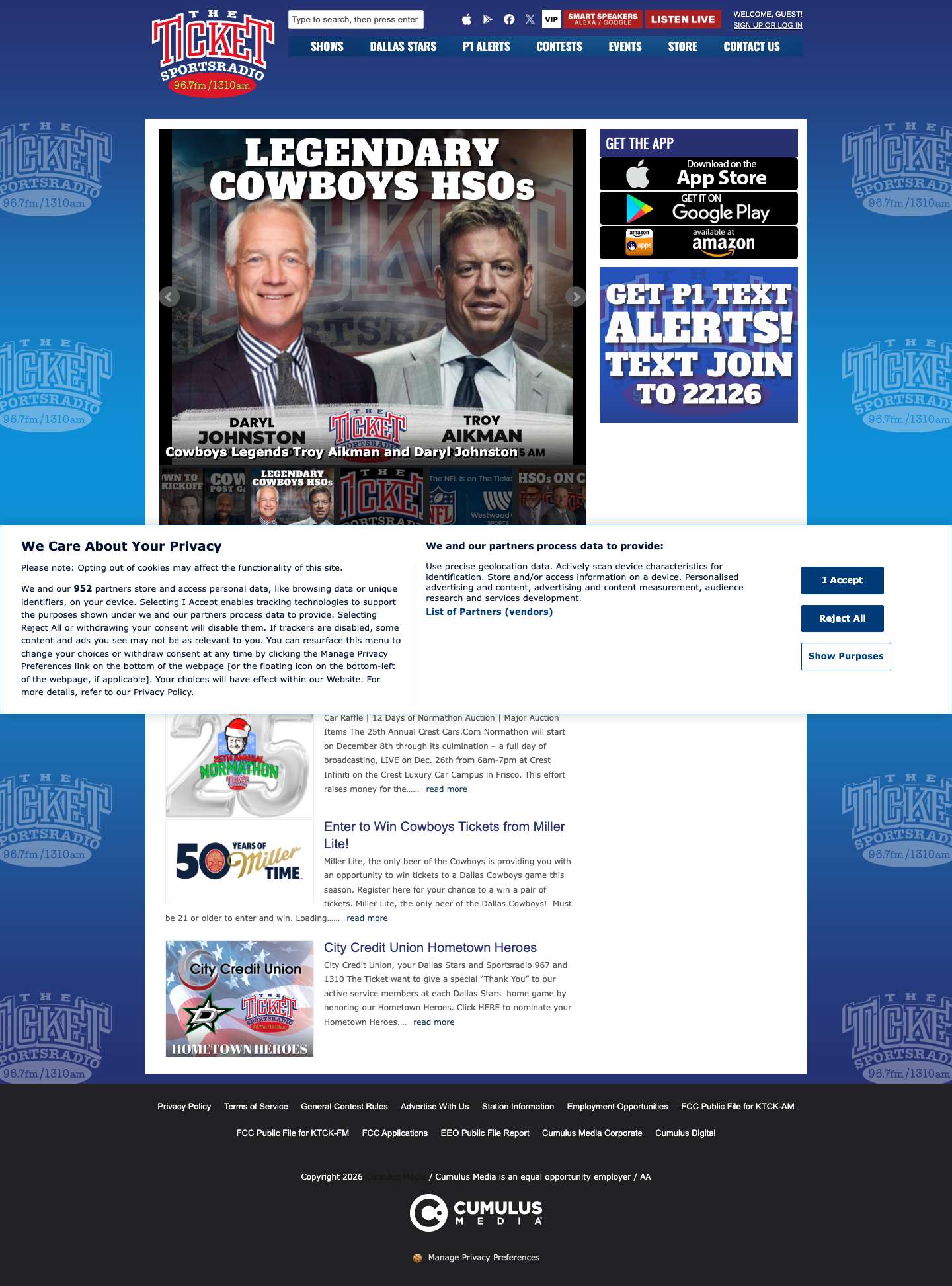 Sportsradio All Sports All The Time | KTCK-AM - Full Screenshot