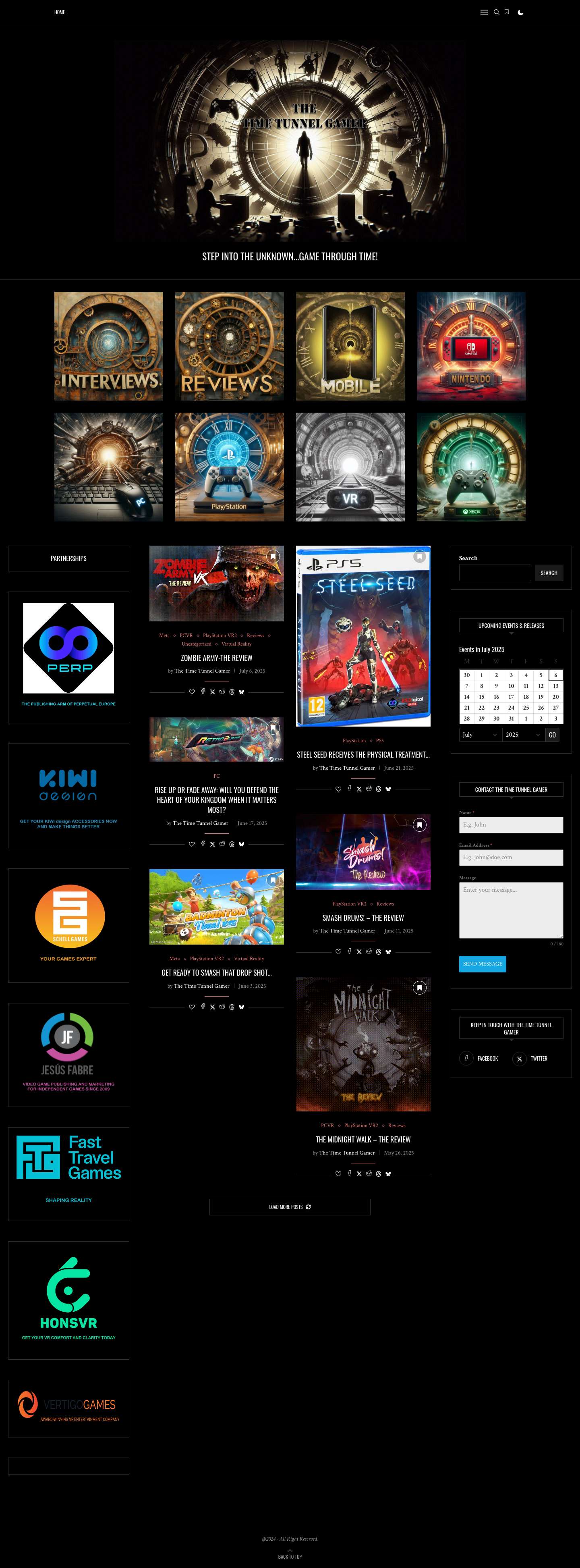 The Time Tunnel Gamer - Step into the unknown...game through time! - Full Screenshot