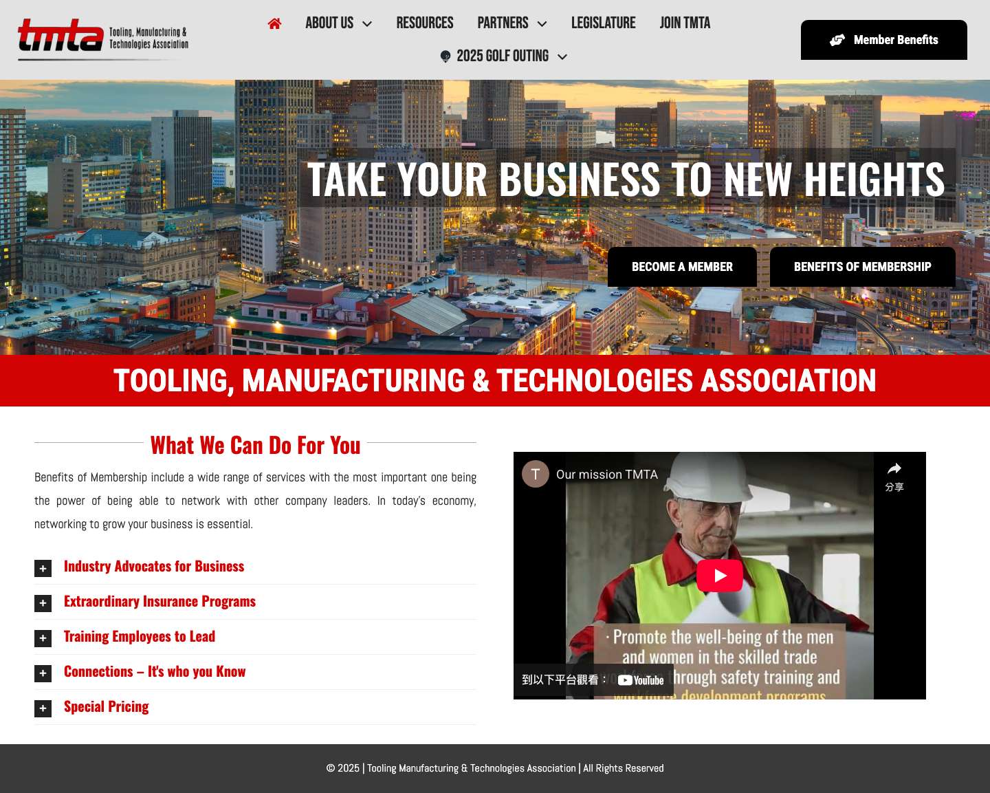 TMTA Membership Center – TOOLING, MANUFACTURING & TECHNOLOGIES ASSOCIATION - Full Screenshot