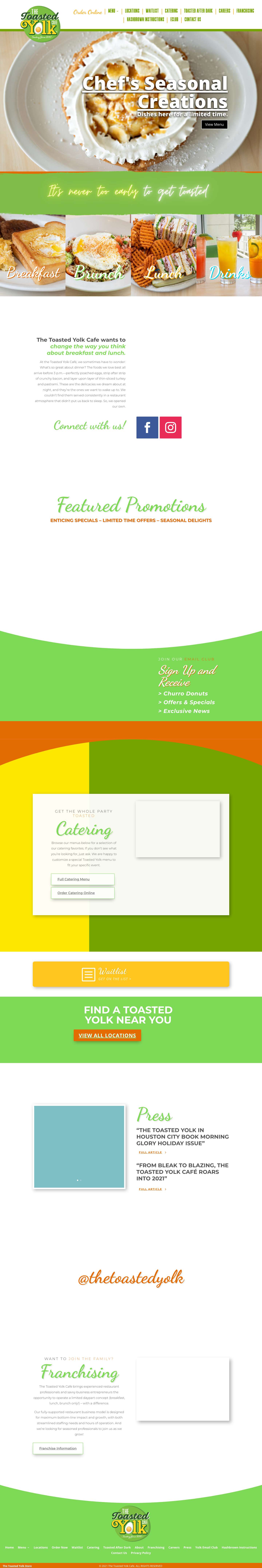 Home - The Toasted Yolk - Full Screenshot