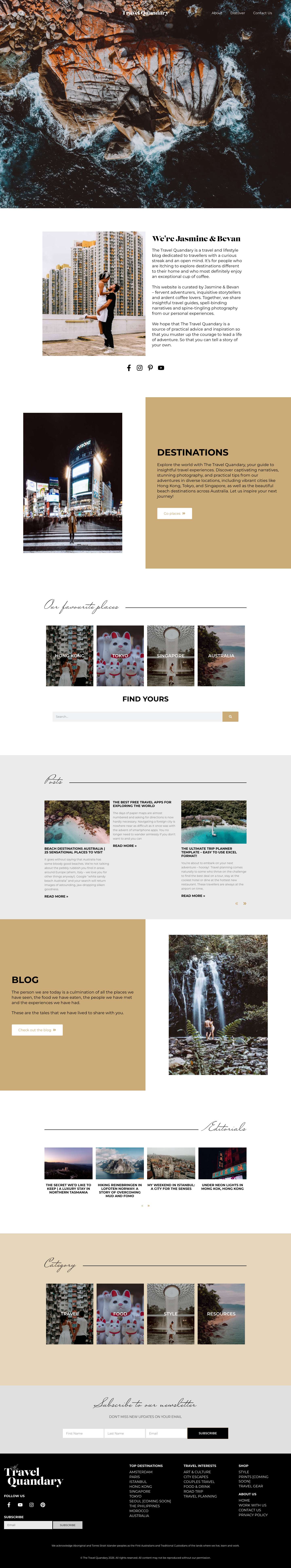 The Travel Quandary | Travel Blog - Full Screenshot