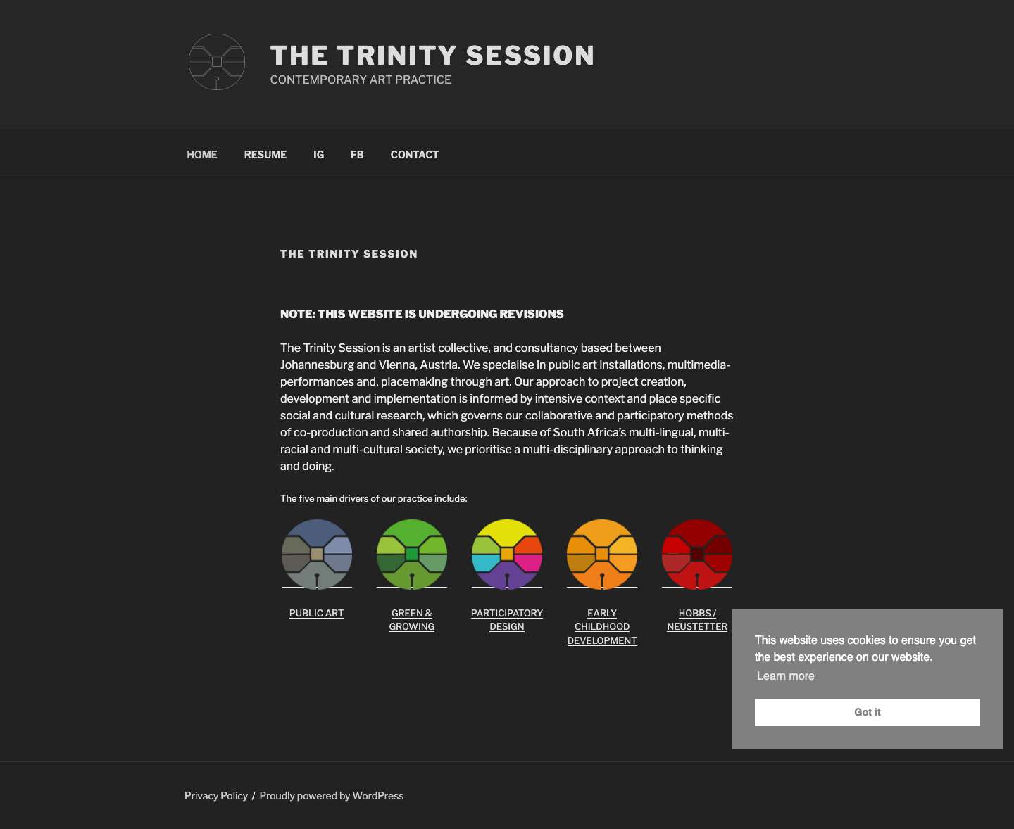 The Trinity Session – CONTEMPORARY ART PRACTICE - Full Screenshot