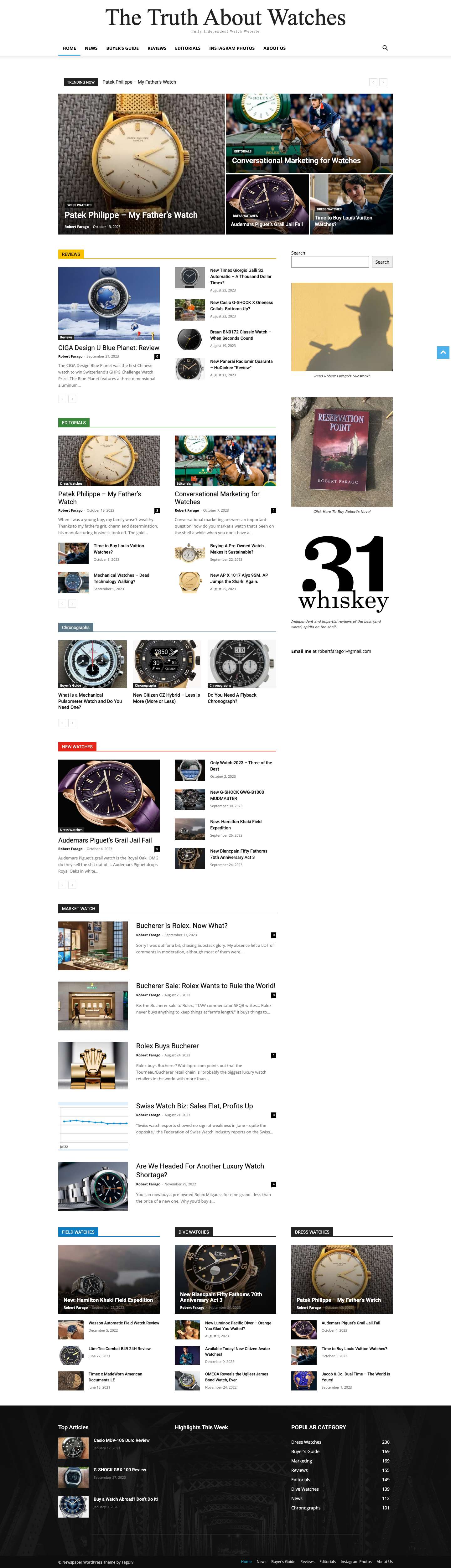 Home - The Truth About Watches - Full Screenshot